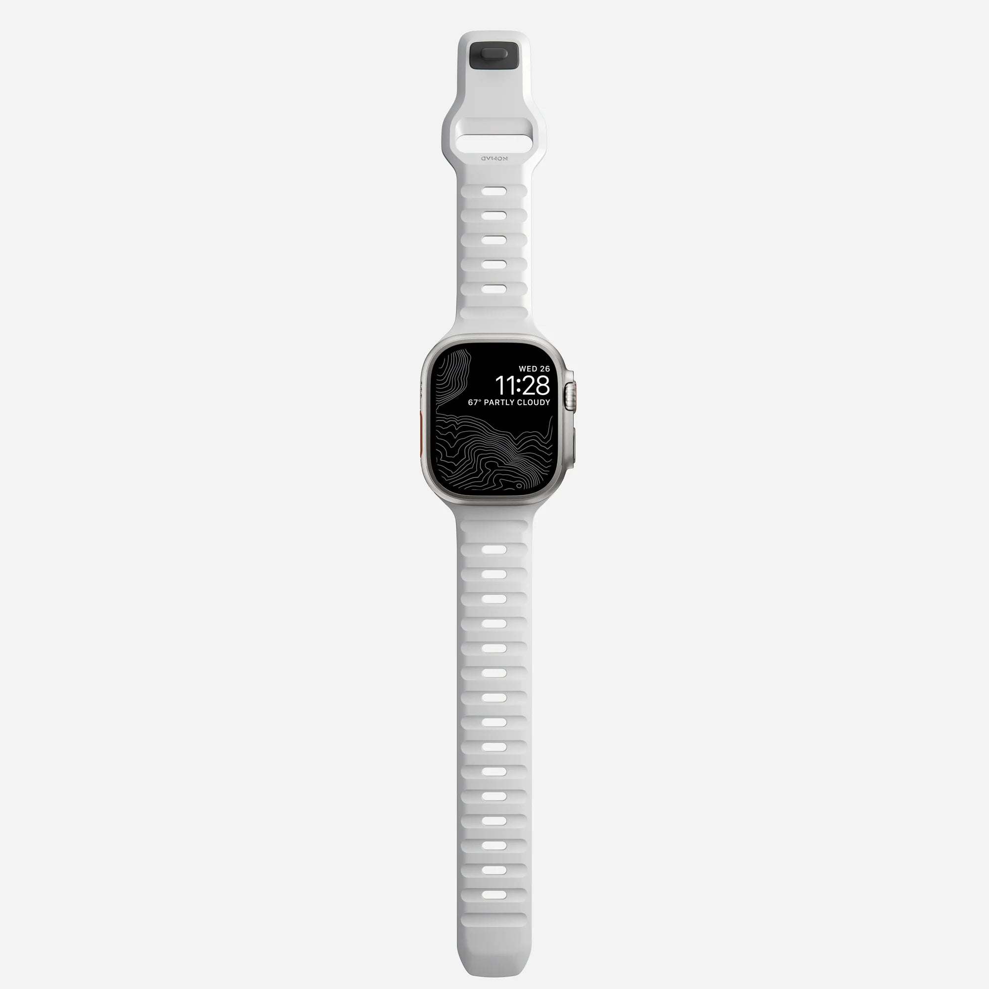 Nomad Sport Apple Watch Silikonarmband (Weiß)