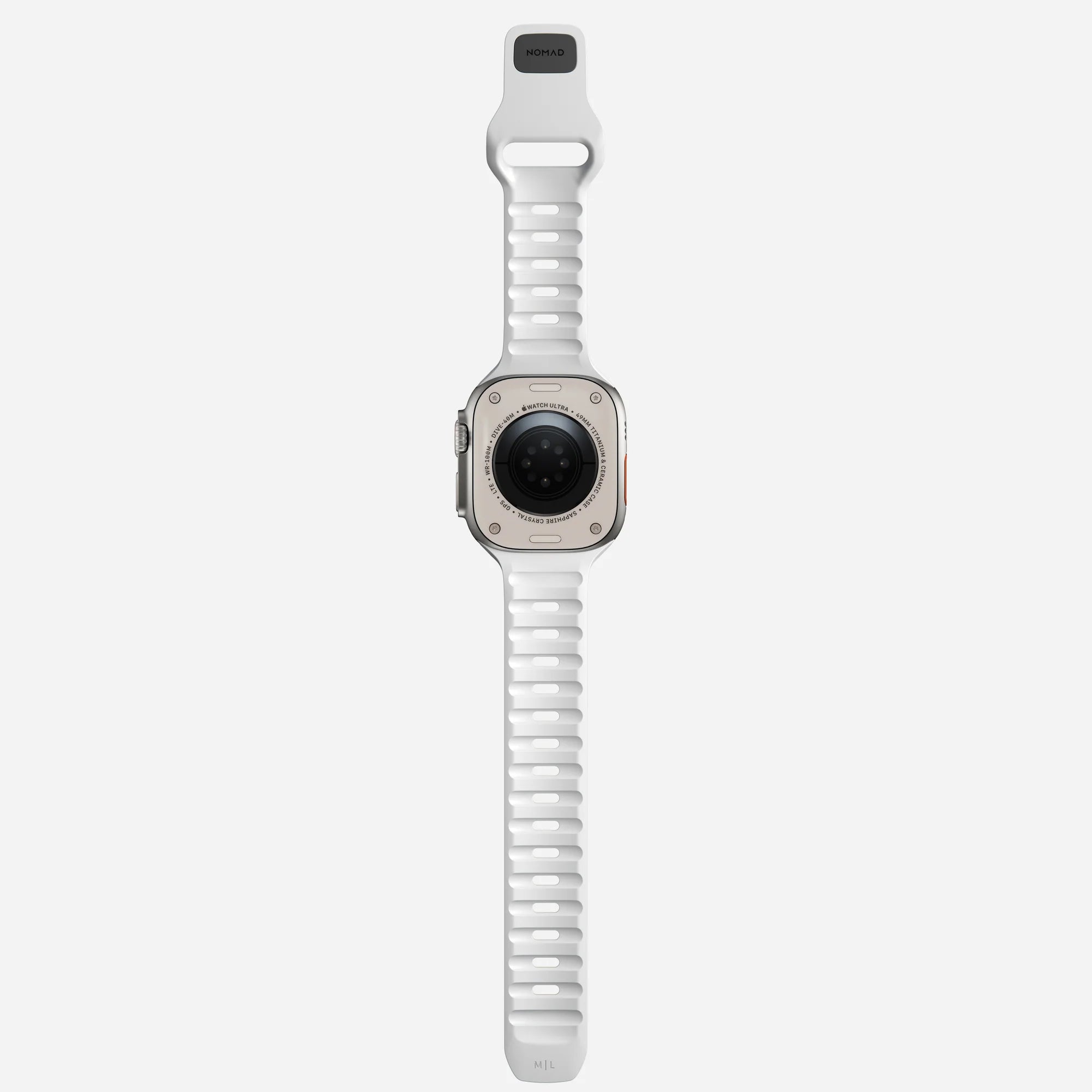 Nomad Sport Apple Watch Silikonarmband (Weiß)
