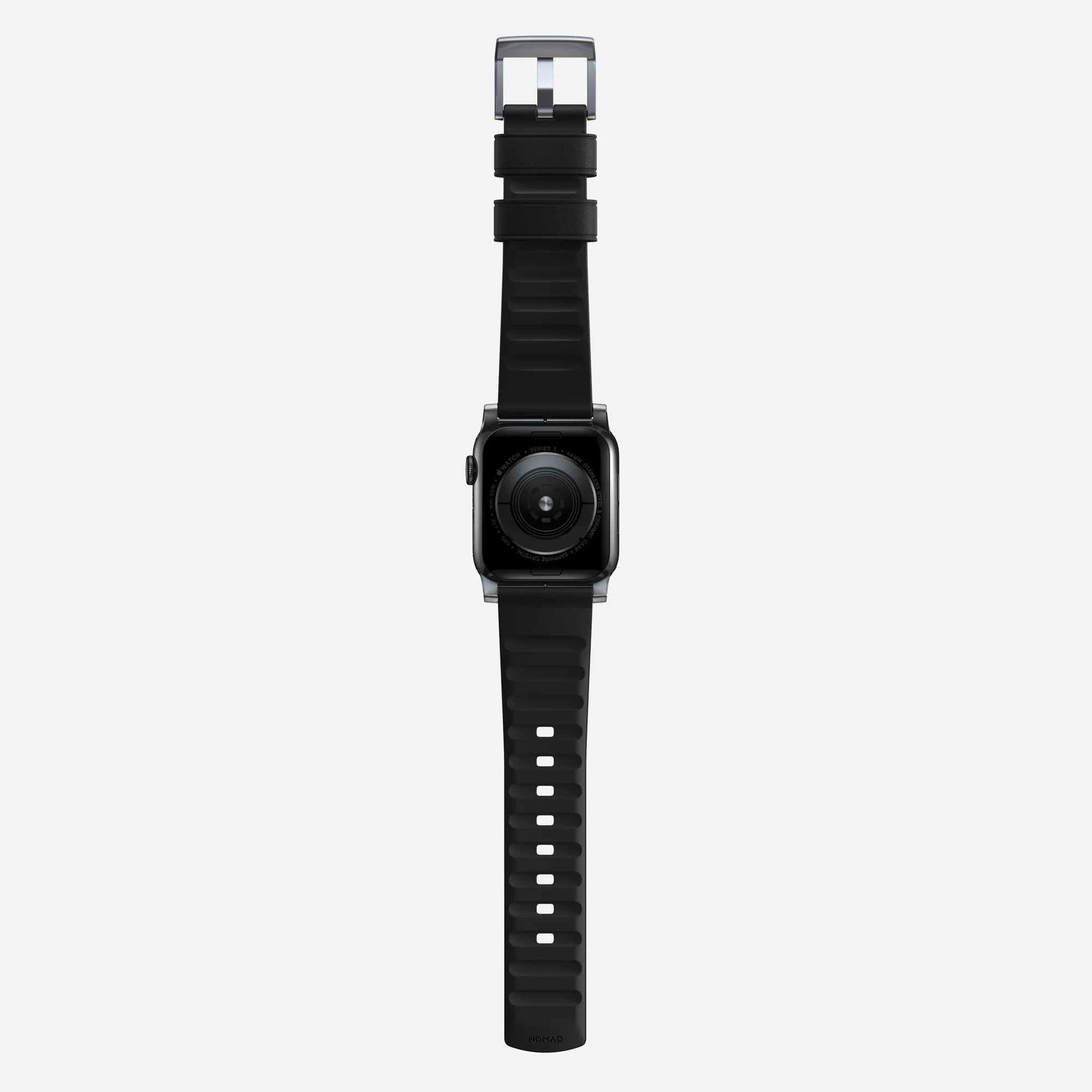 Nomad Active Pro Apple Watch Hybrid-Armband (Schwarz/Silber)