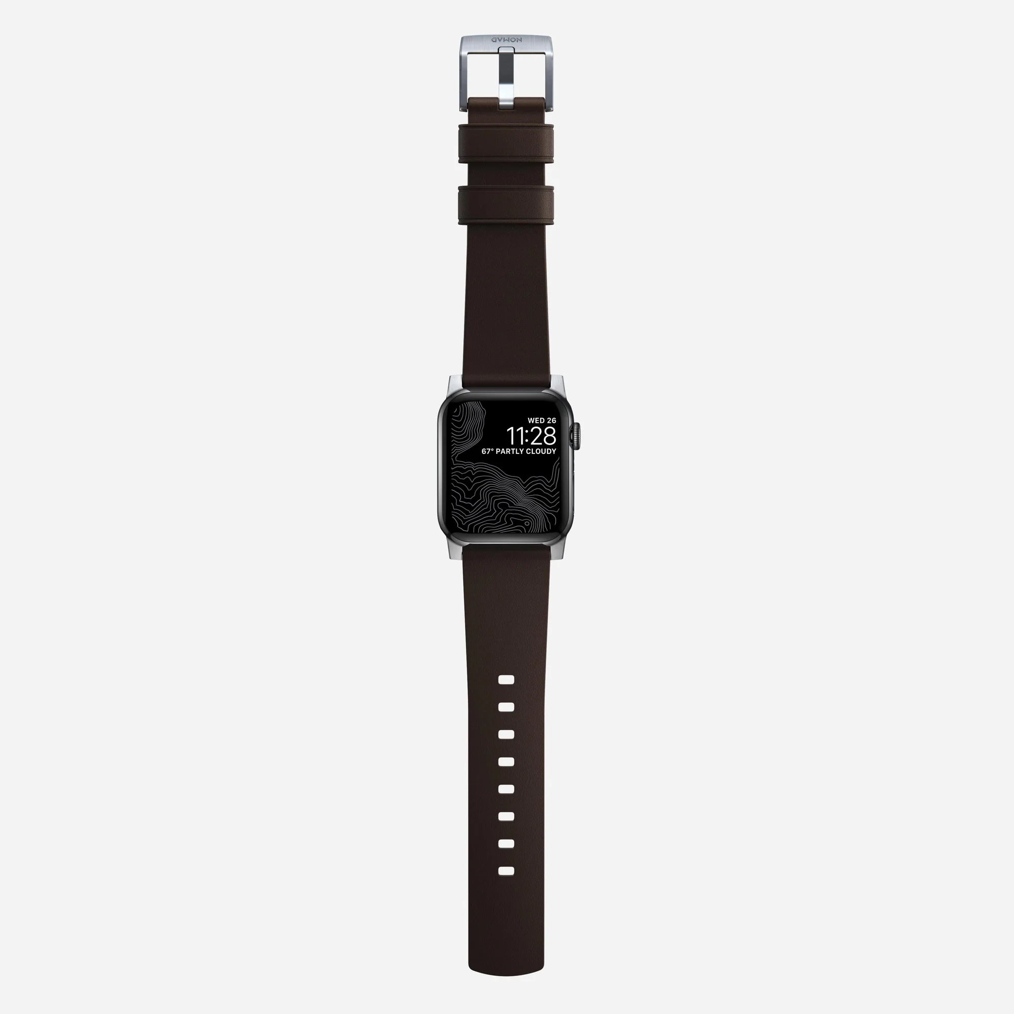 Nomad Active Pro Apple Watch Hybrid-Armband (Braun/Silber)