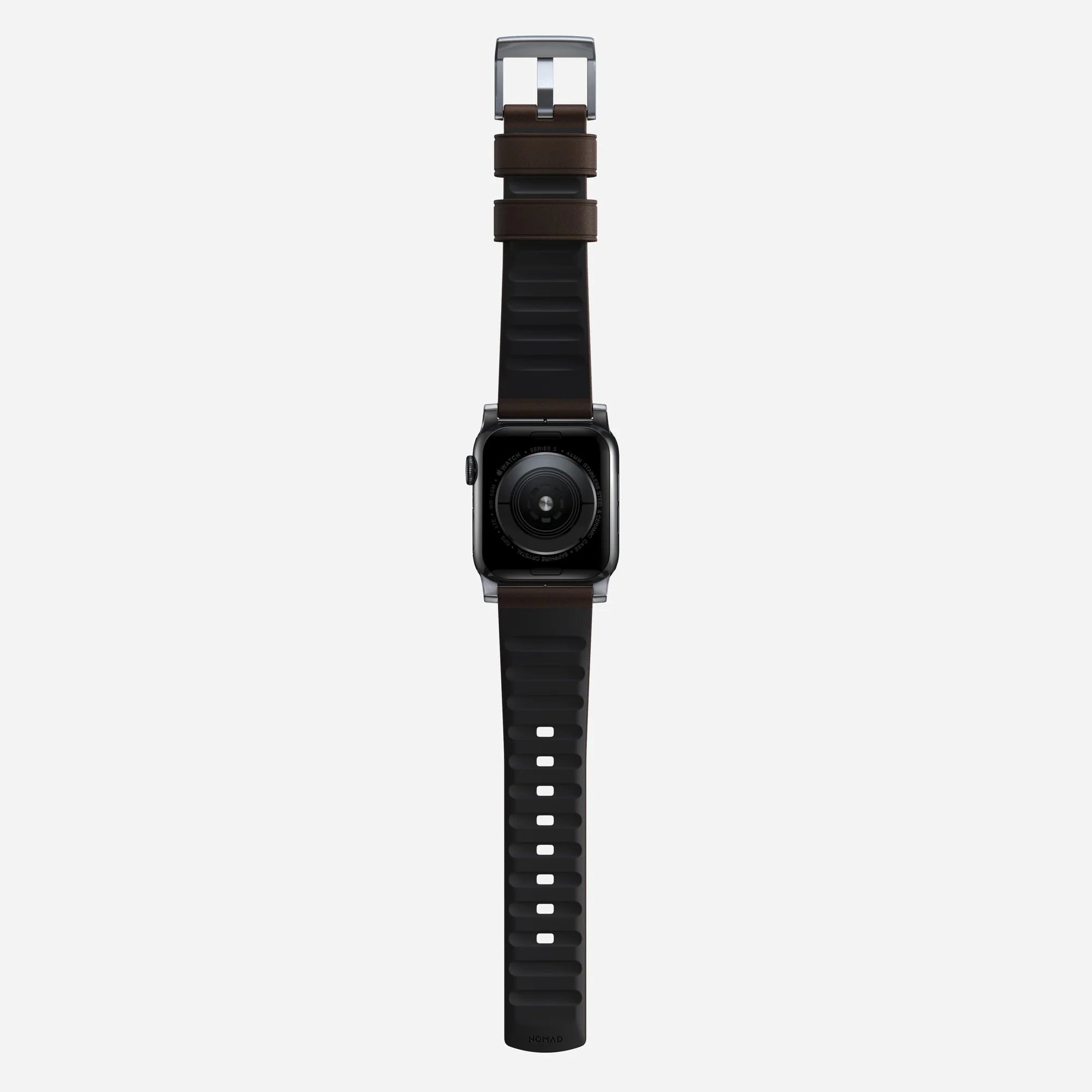 Nomad Active Pro Apple Watch Hybrid-Armband (Braun/Silber)