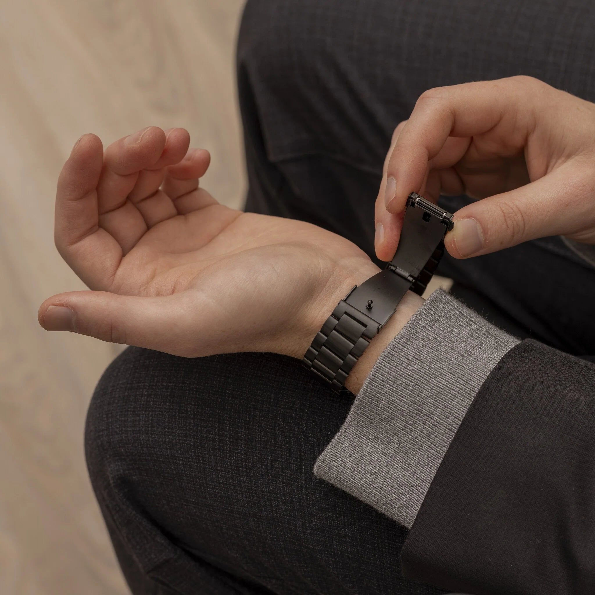 Samsung Gear Sport Gliederarmband (Schwarz)