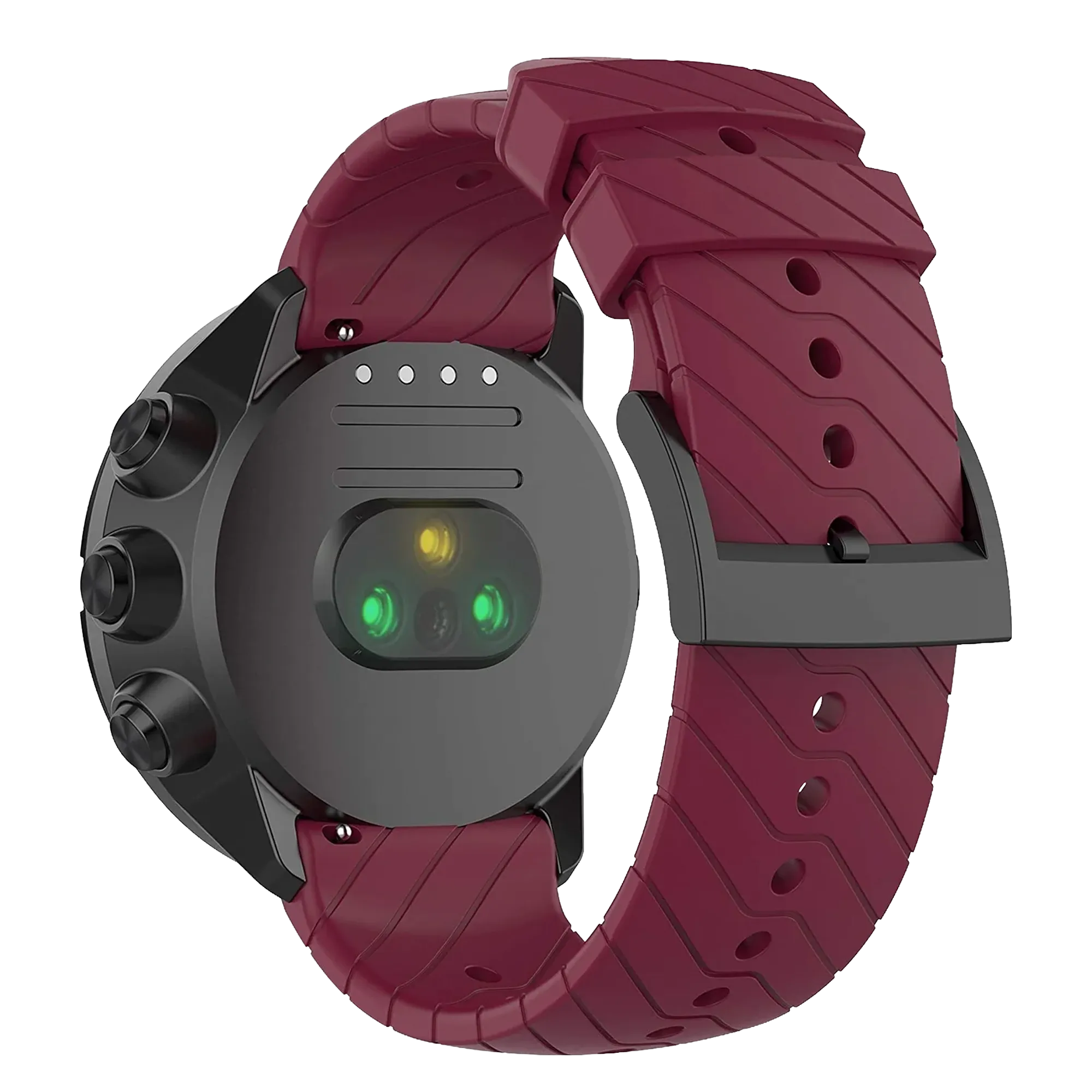 Suunto 9 (Baro) Silikonarmband (Weinrot)