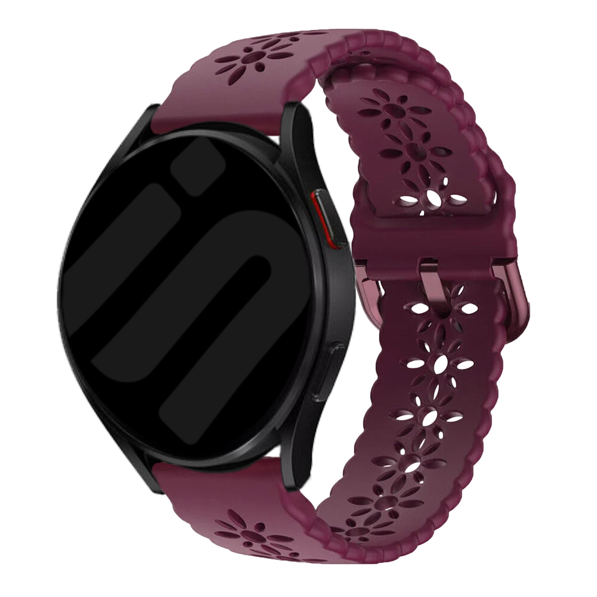 Coros Apex 2 Patterned Silicone Strap (Wine Red)
