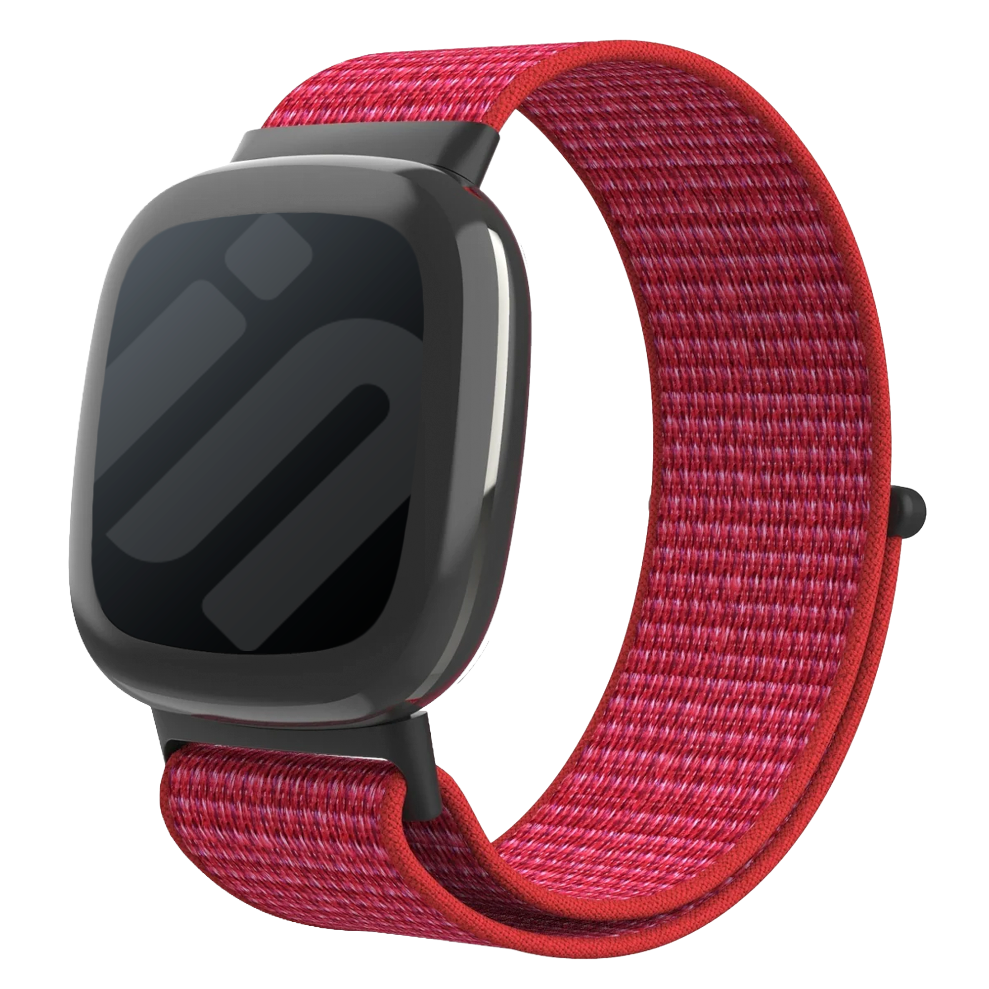 Fitbit Versa 4 Nylon Strap (Red)