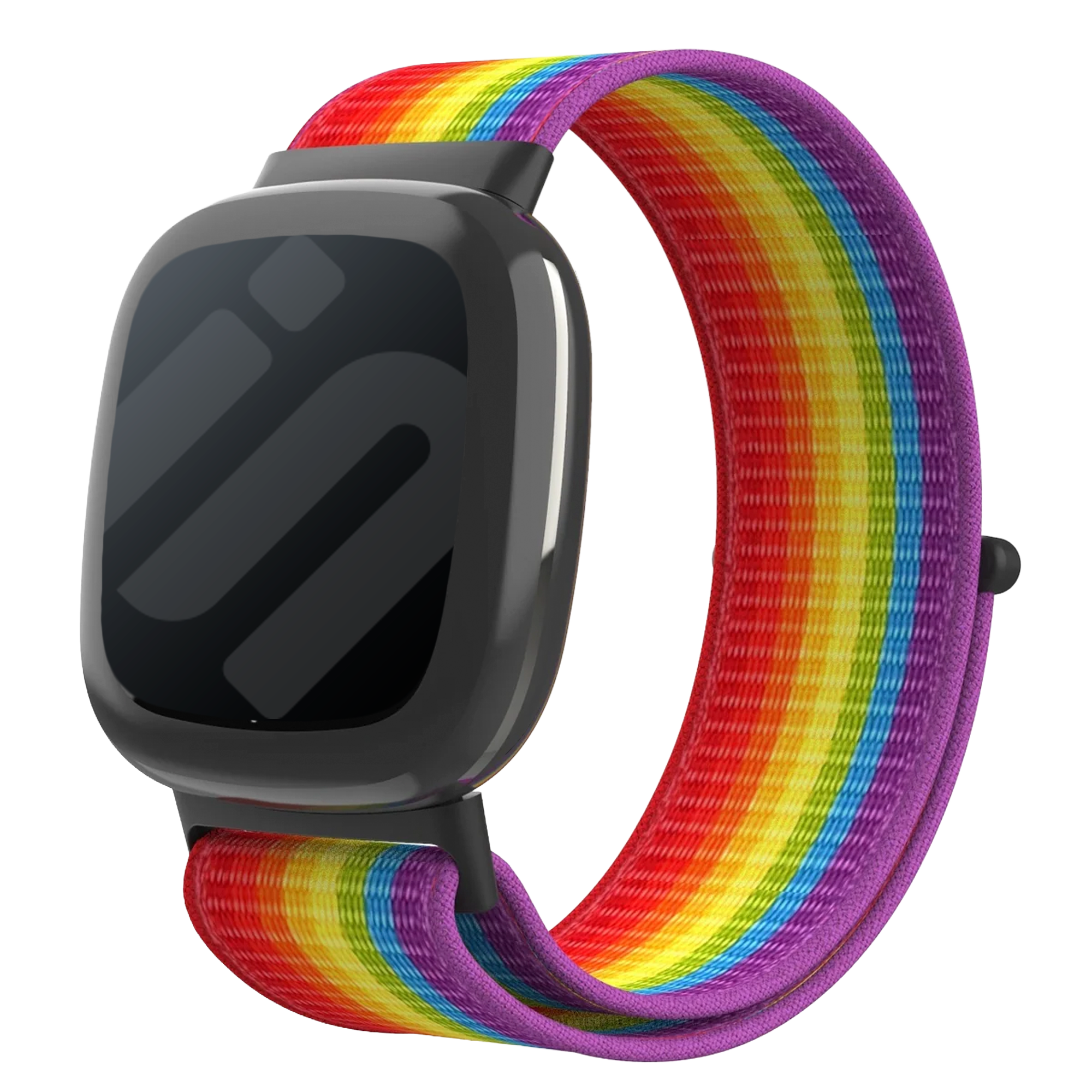 Fitbit Versa 4 Nylon Strap (Rainbow)