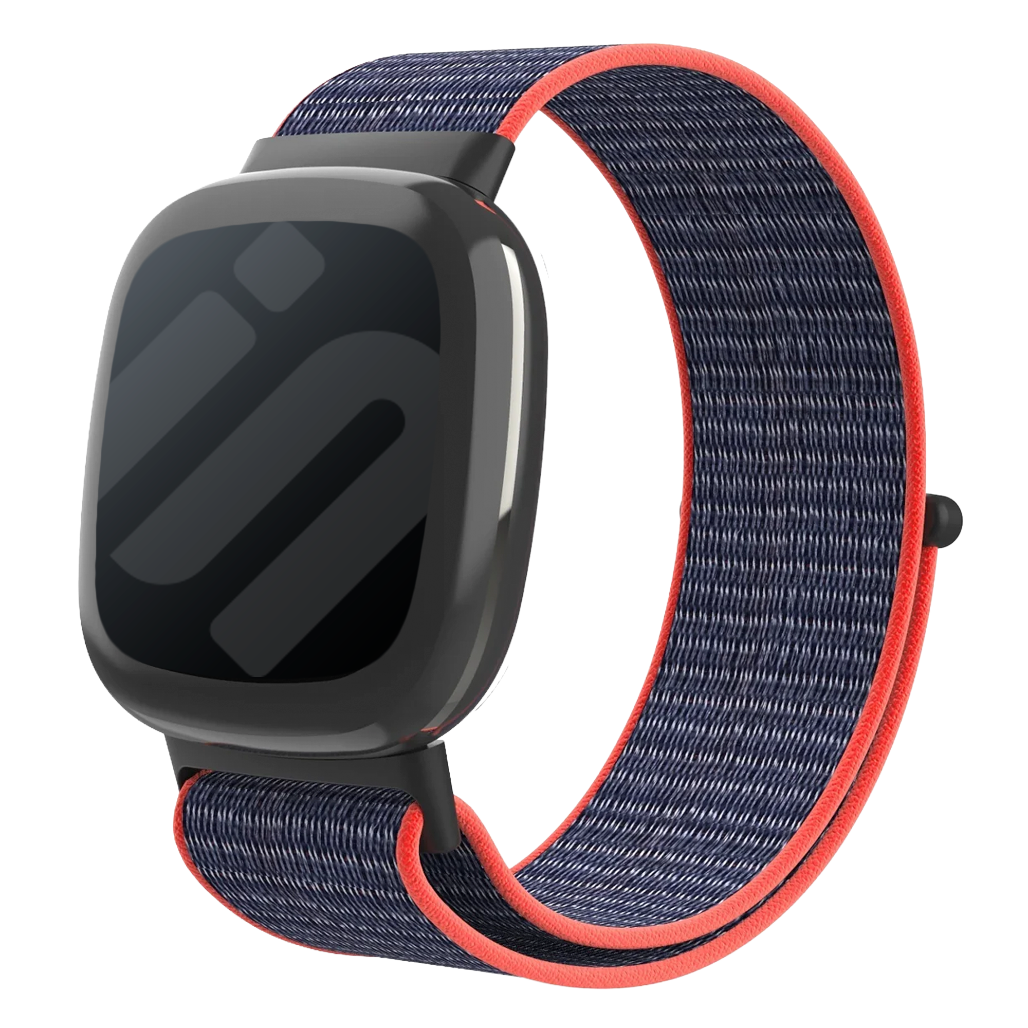 Fitbit Versa 4 Nylon Strap (Pink/Indigo)