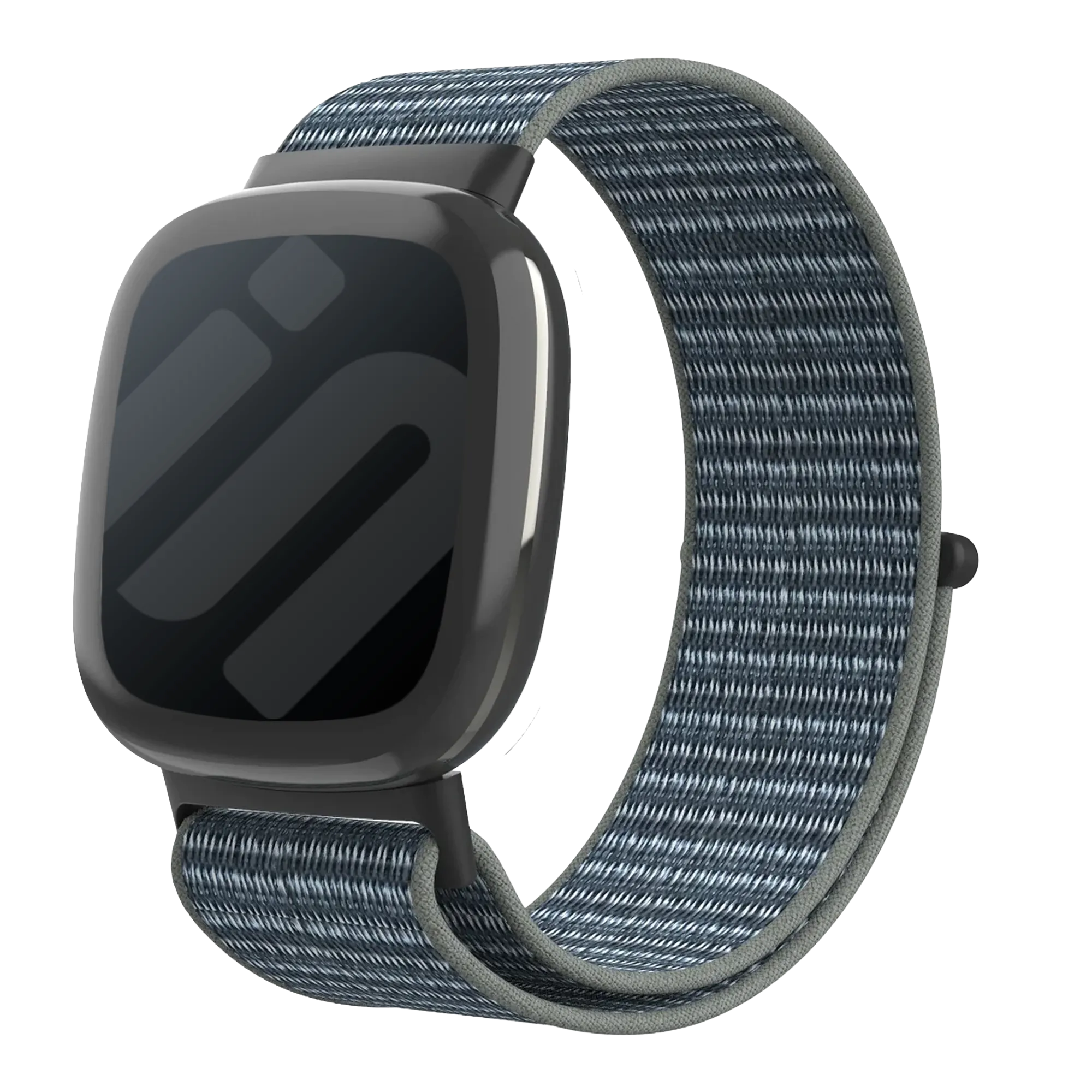 Bracelet nylon Fitbit Versa 4 (gris/vert)