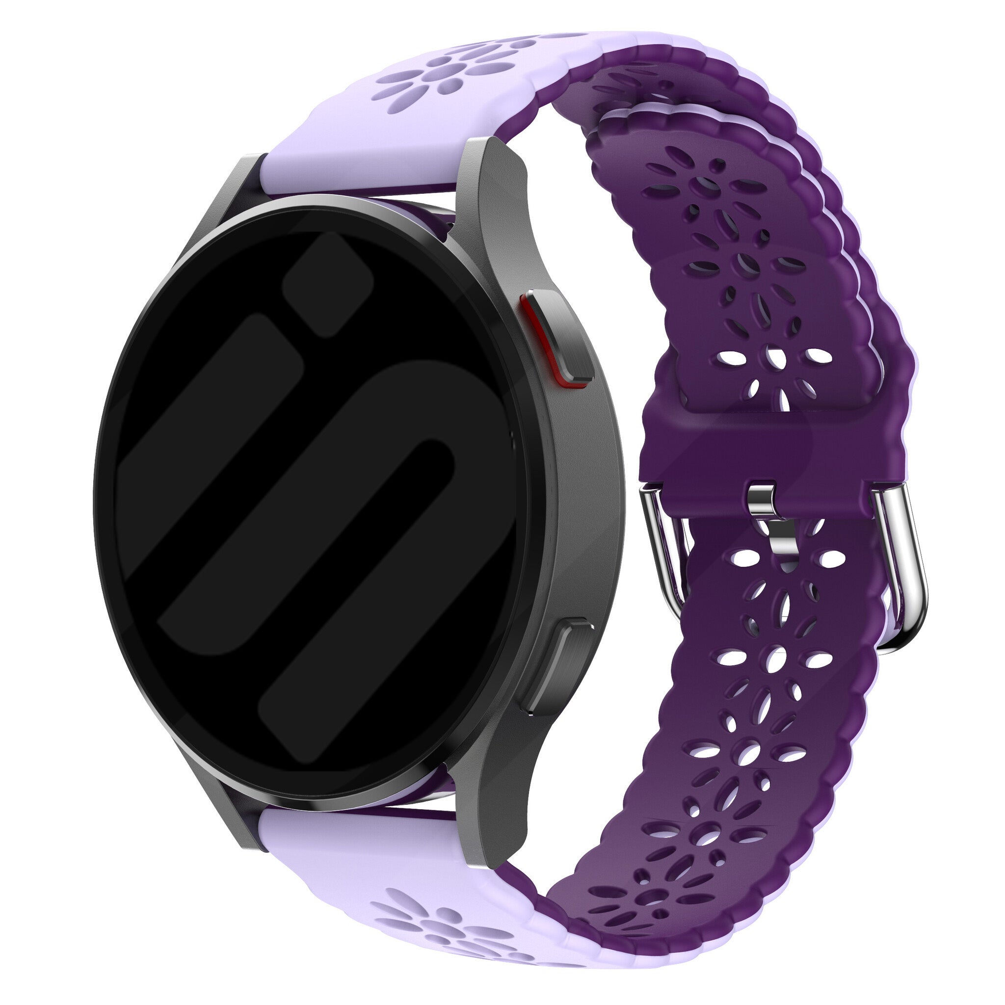 Amazfit Bip U (Pro) Patterned Silicone Strap (Lilac/Purple)