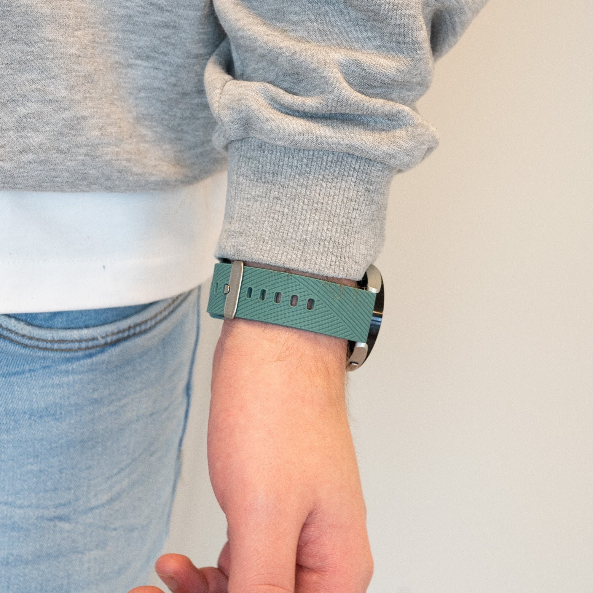 Bandz Correa silicona 'Deluxe' Coros Apex 42mm (verde pino)