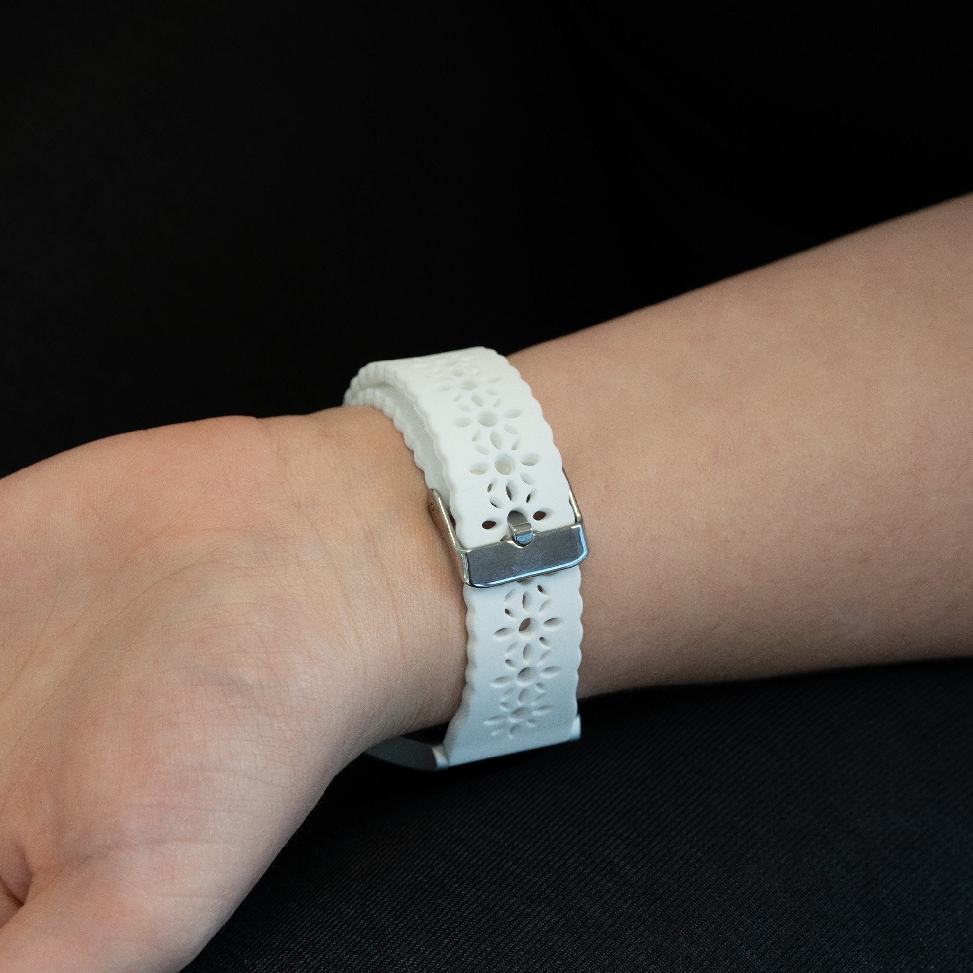 Bandz Coros Apex 42mm Patterned Silicone Strap (White)