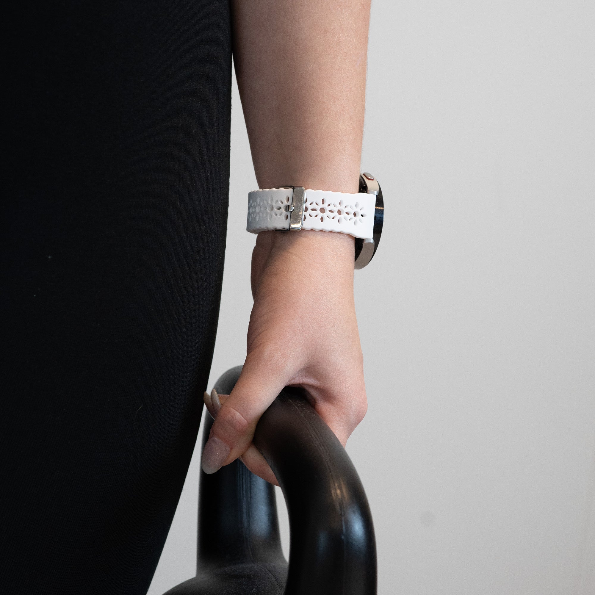 Bandz Coros Pace 2 Patterned Silicone Strap (White)