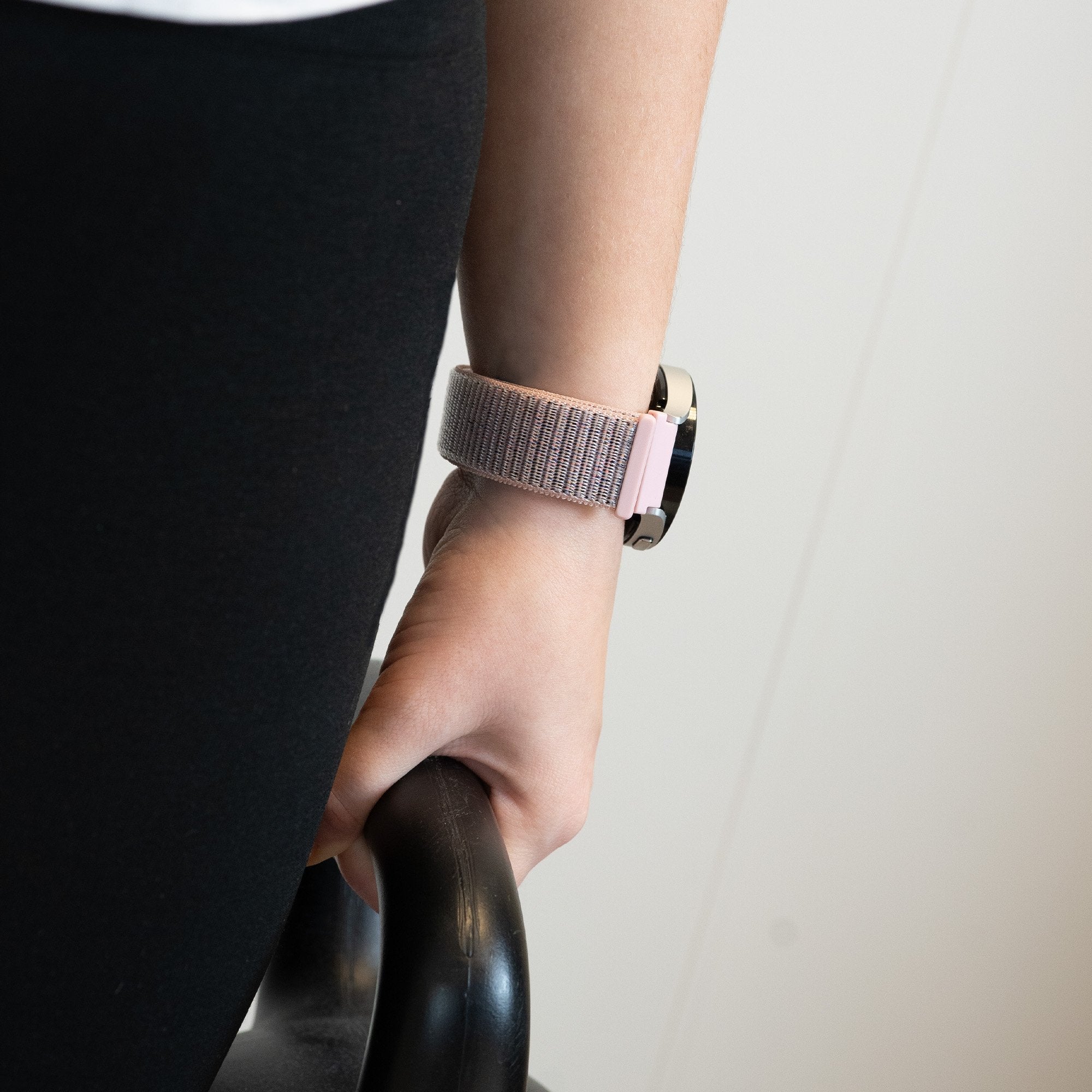 Bandz Garmin Approach S42 Nylon Loop Armband (Rosa)