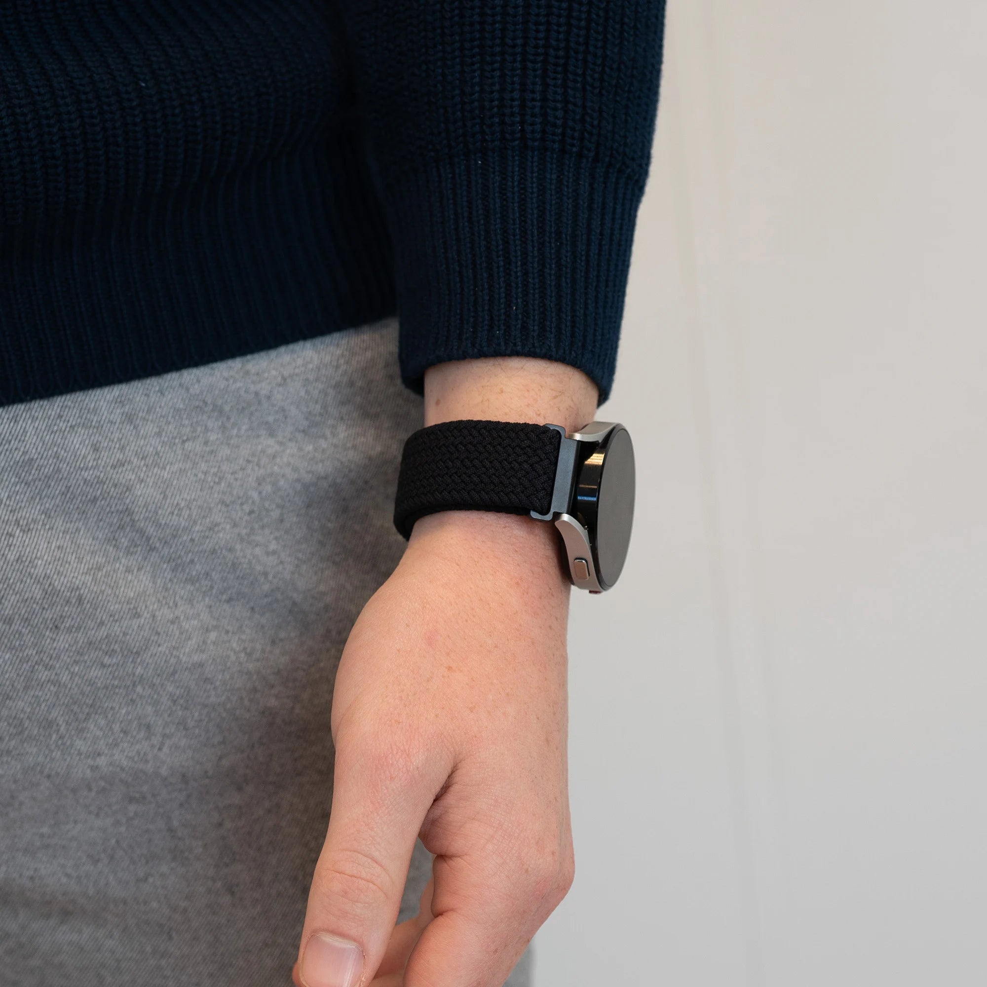 Bandz Samsung Gear Sport geflochtenes Nylonarmband (Schwarz)