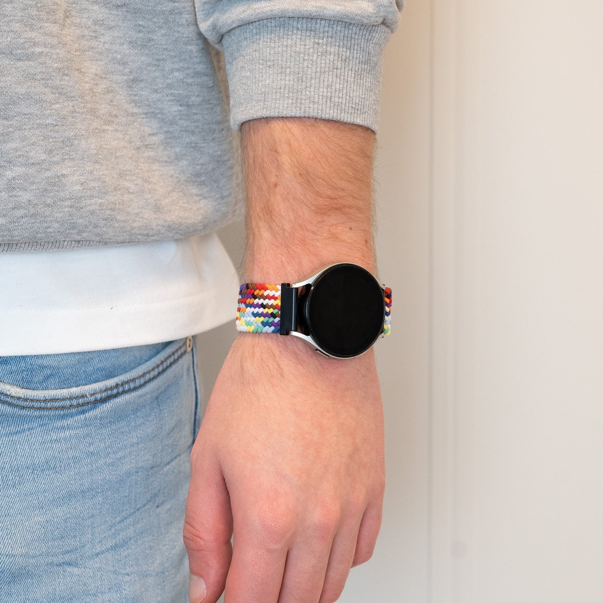 Bandz Coros Apex 42mm Woven Nylon Strap (Rainbow)
