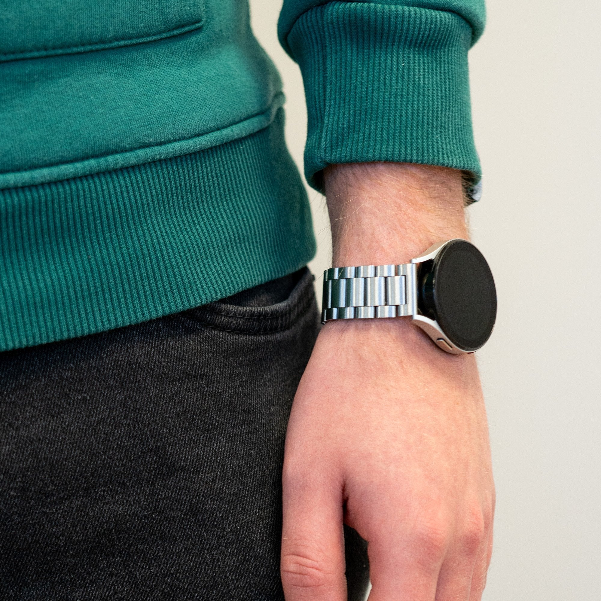 Bandz Garmin Vivomove HR Steel Strap 'Classic' (Silver)