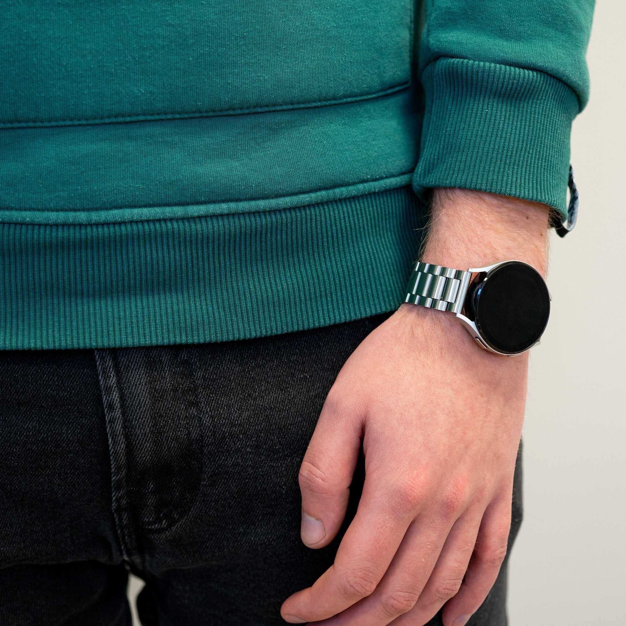 Bandz Garmin Approach S42 Stahlarmband 'Classic' (Silber)