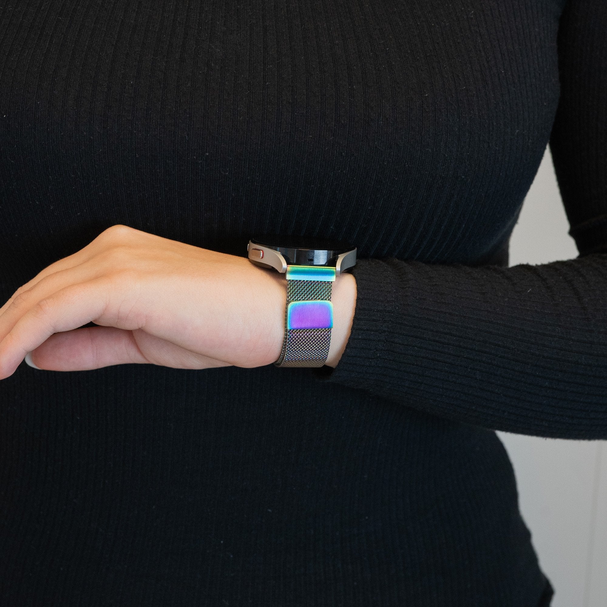 Bandz Garmin Forerunner 570 - 42mm Milanese Loop Strap (Rainbow)