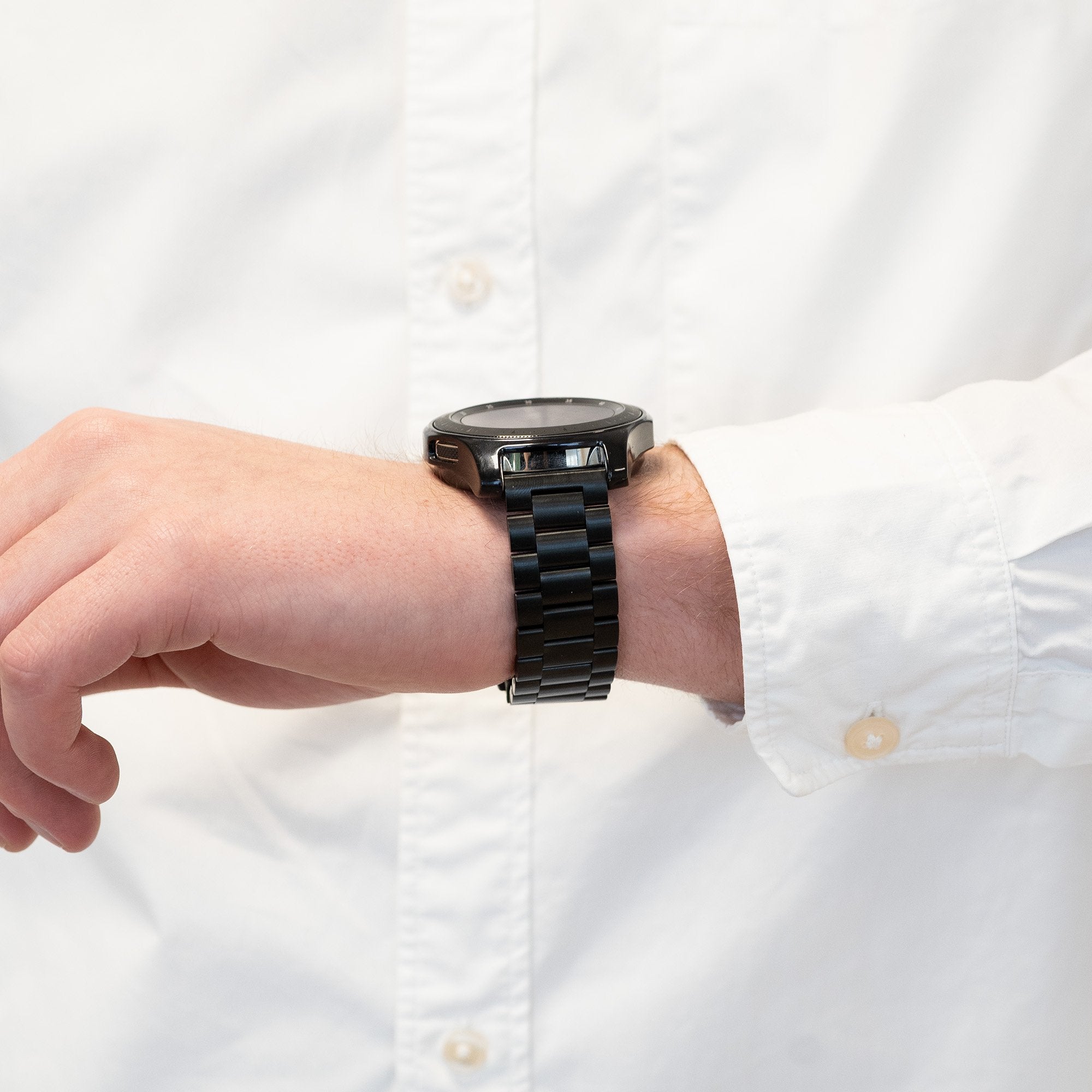 Bandz Garmin Forerunner 265 Titan Gliederarmband (Schwarz)