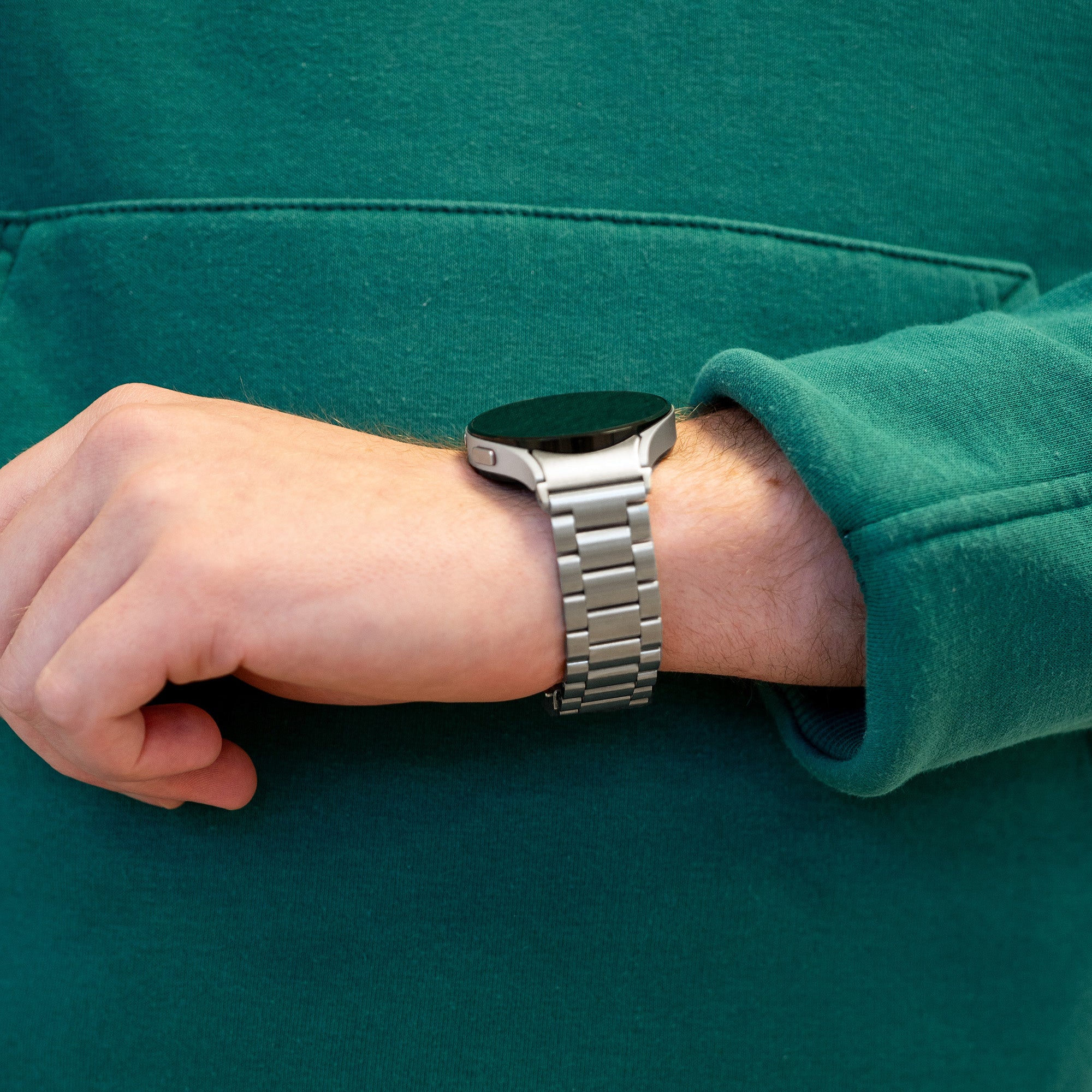 Bandz Samsung Galaxy Watch 5 - 40mm Steel Strap 'Classic' (Silver)