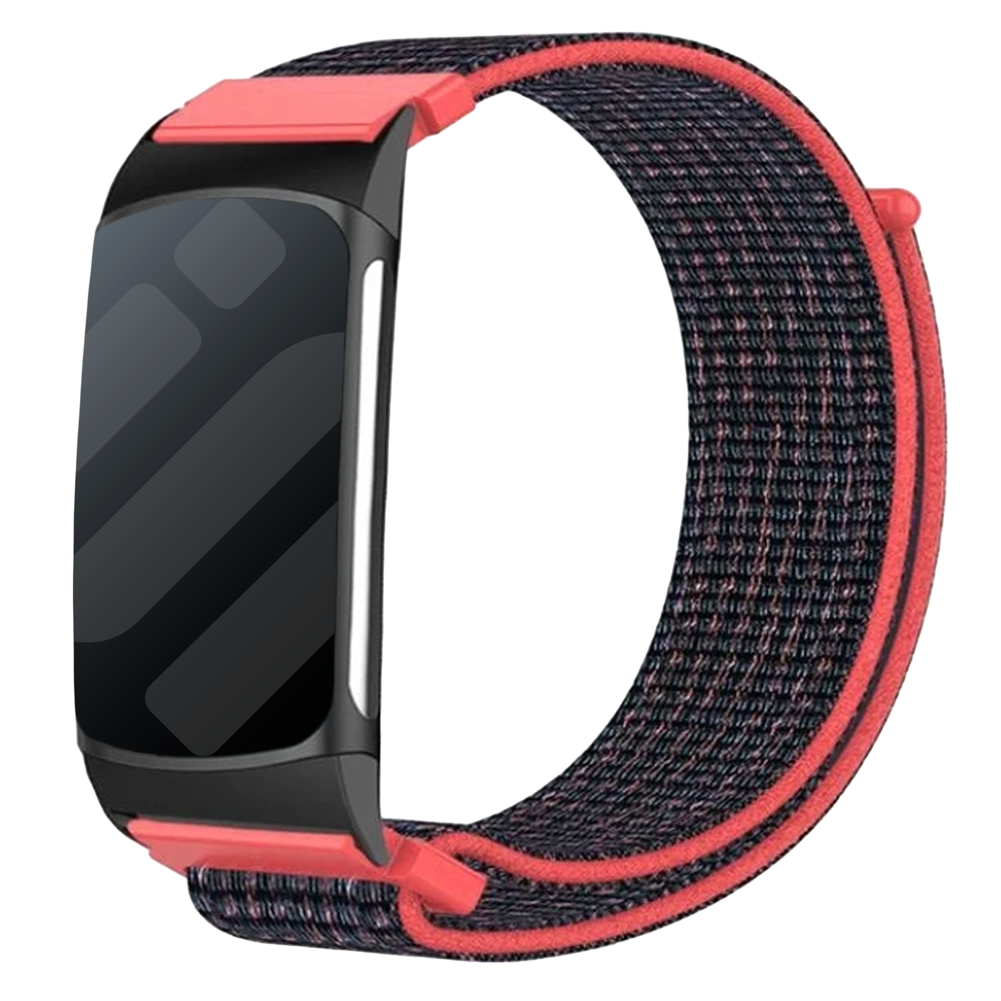 Fitbit Charge 6 Nylon Strap (Coral/Black)