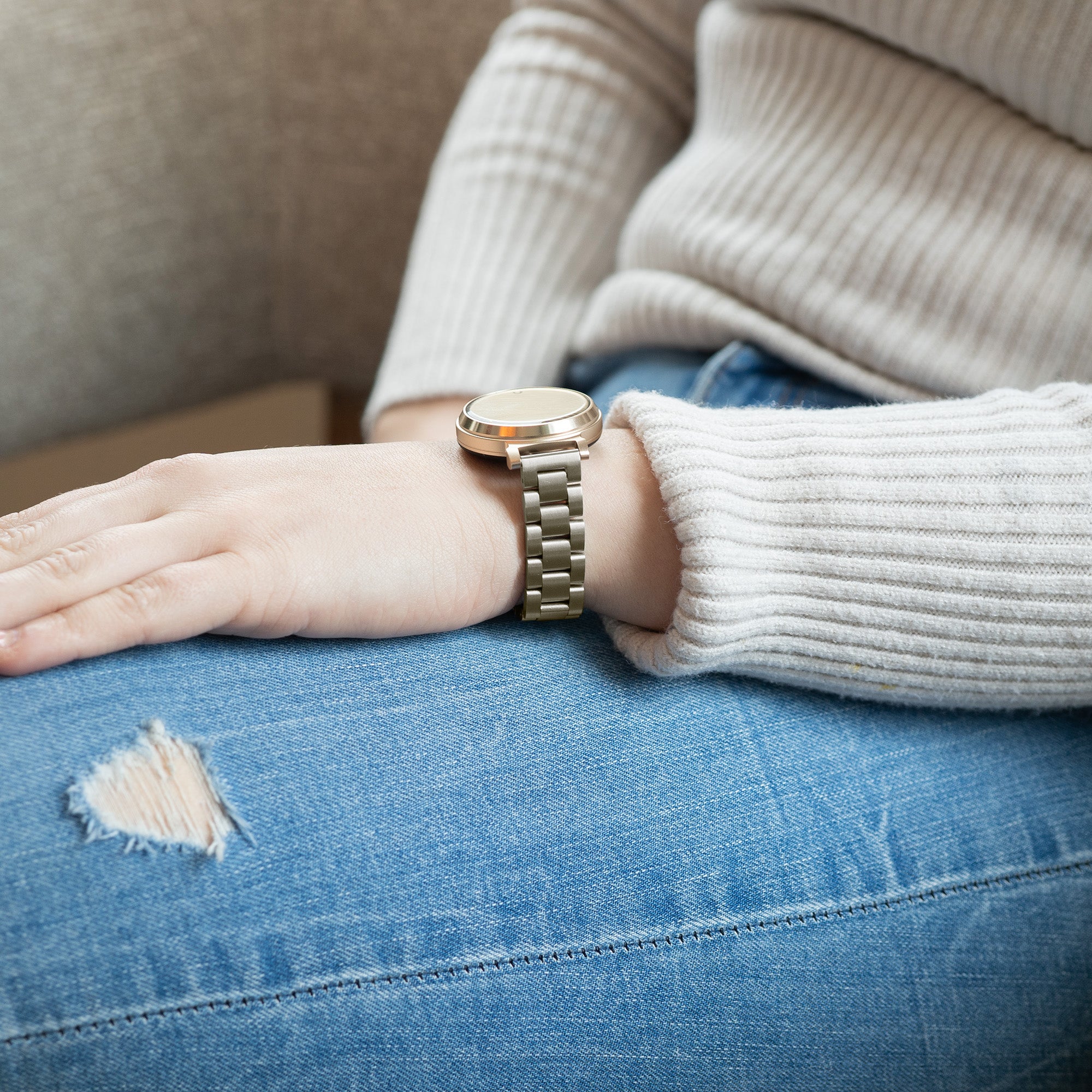 Garmin Lily Steel Strap (Champagne)