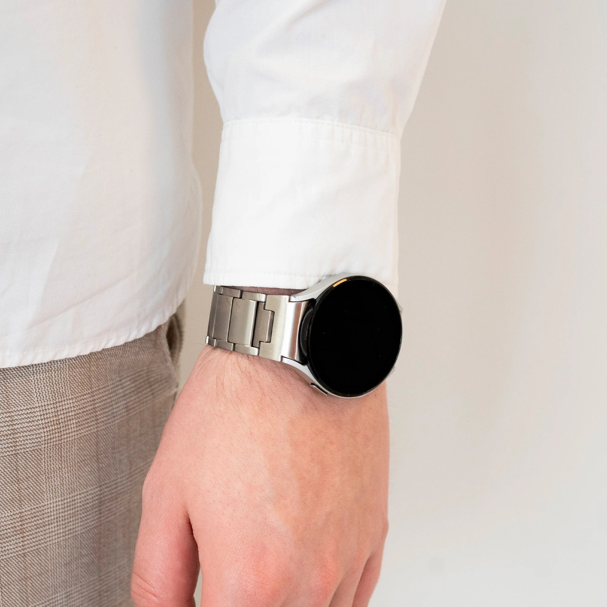 Samsung Galaxy Watch 5 Pro 'One push' Titan Armband (Silber)