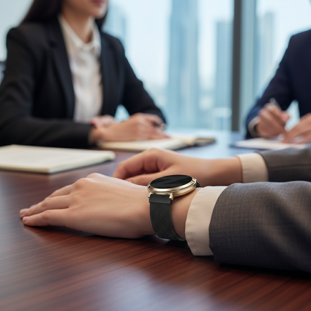 Bandz Garmin Lily 2 Milanese Loop Armband (Schwarz)