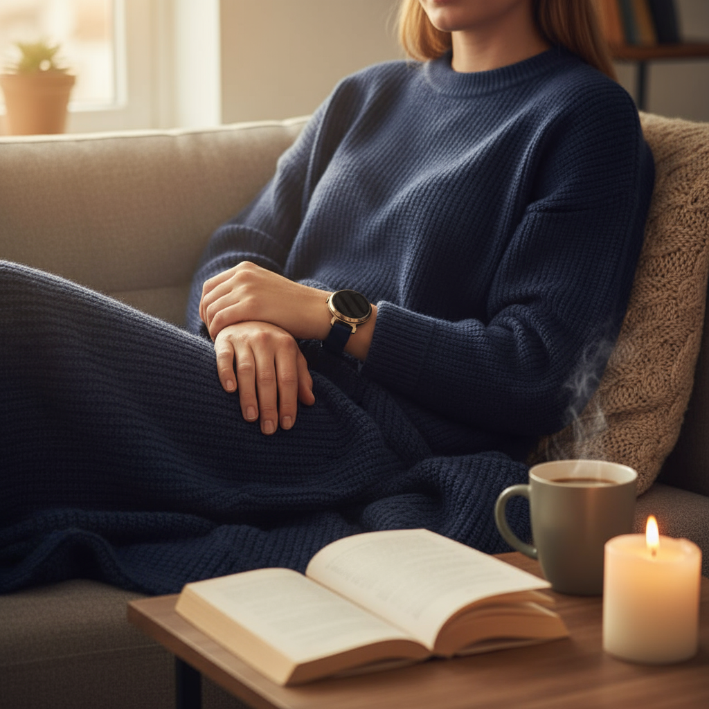 Garmin Lily 2 Luxus -Silikonarmband (Dunkelblau)