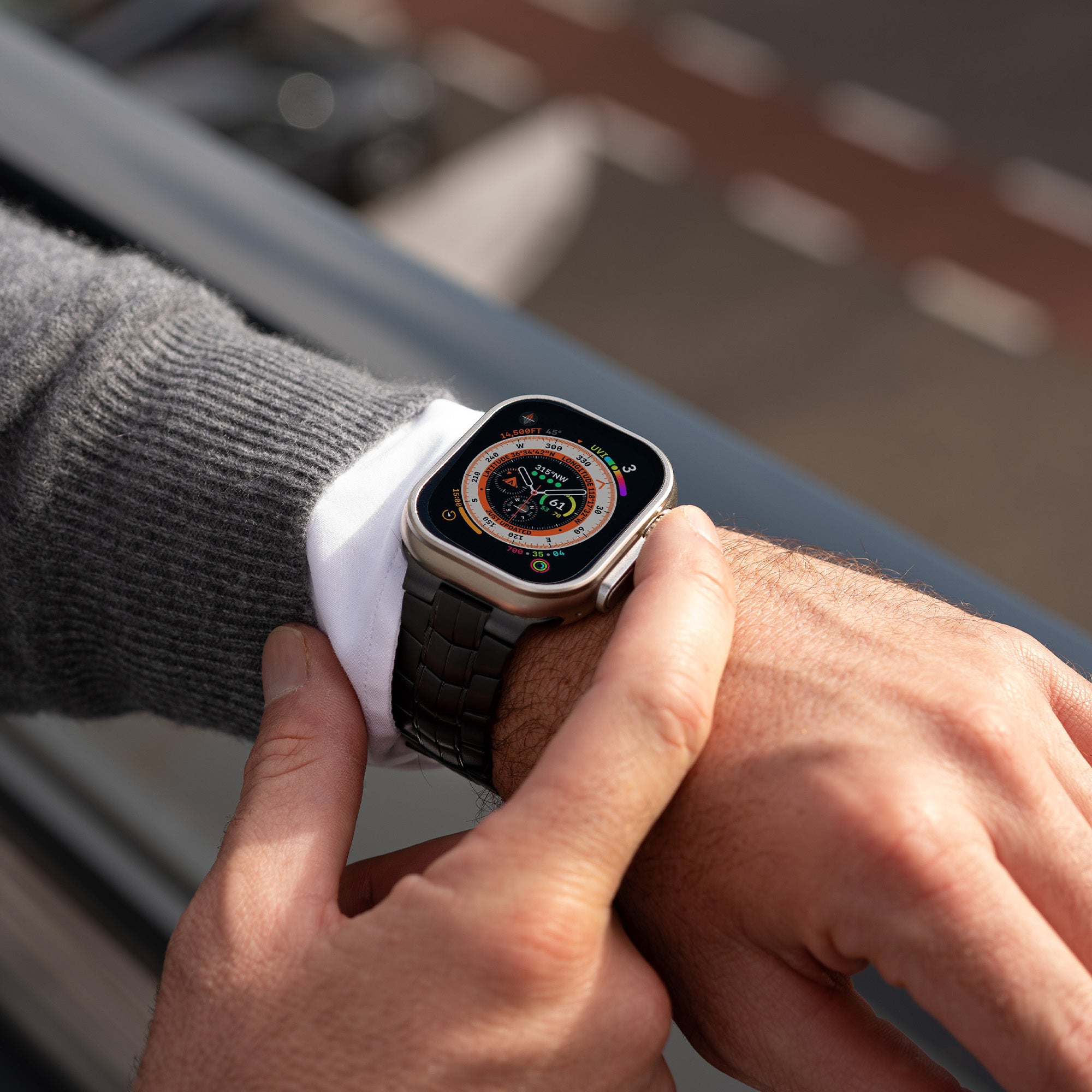 Bandz Apple Watch Titan Armband 'Supreme' (Schwarz)