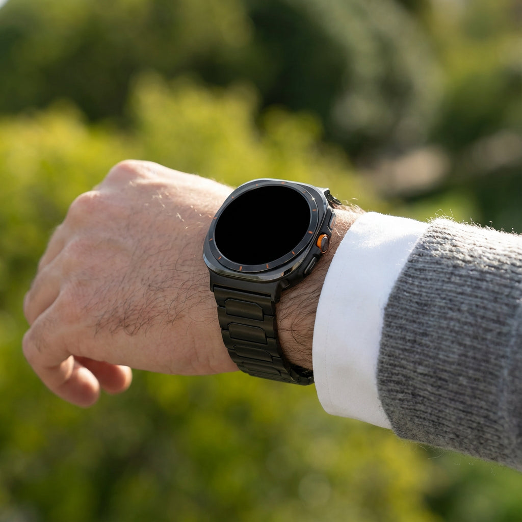 Bandz Samsung Galaxy Watch Ultra Titanium Strap 'Deluxe' (Black)