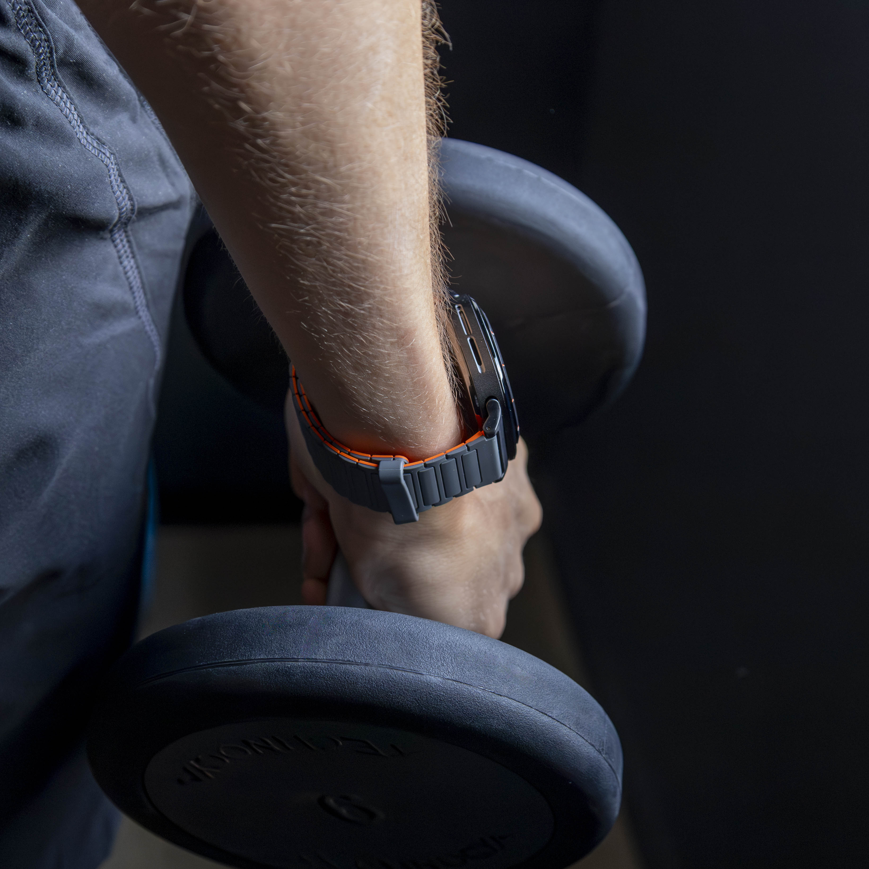 Samsung Galaxy Watch Ultra Magnetisches Silikonarmband (Grau/Orange)