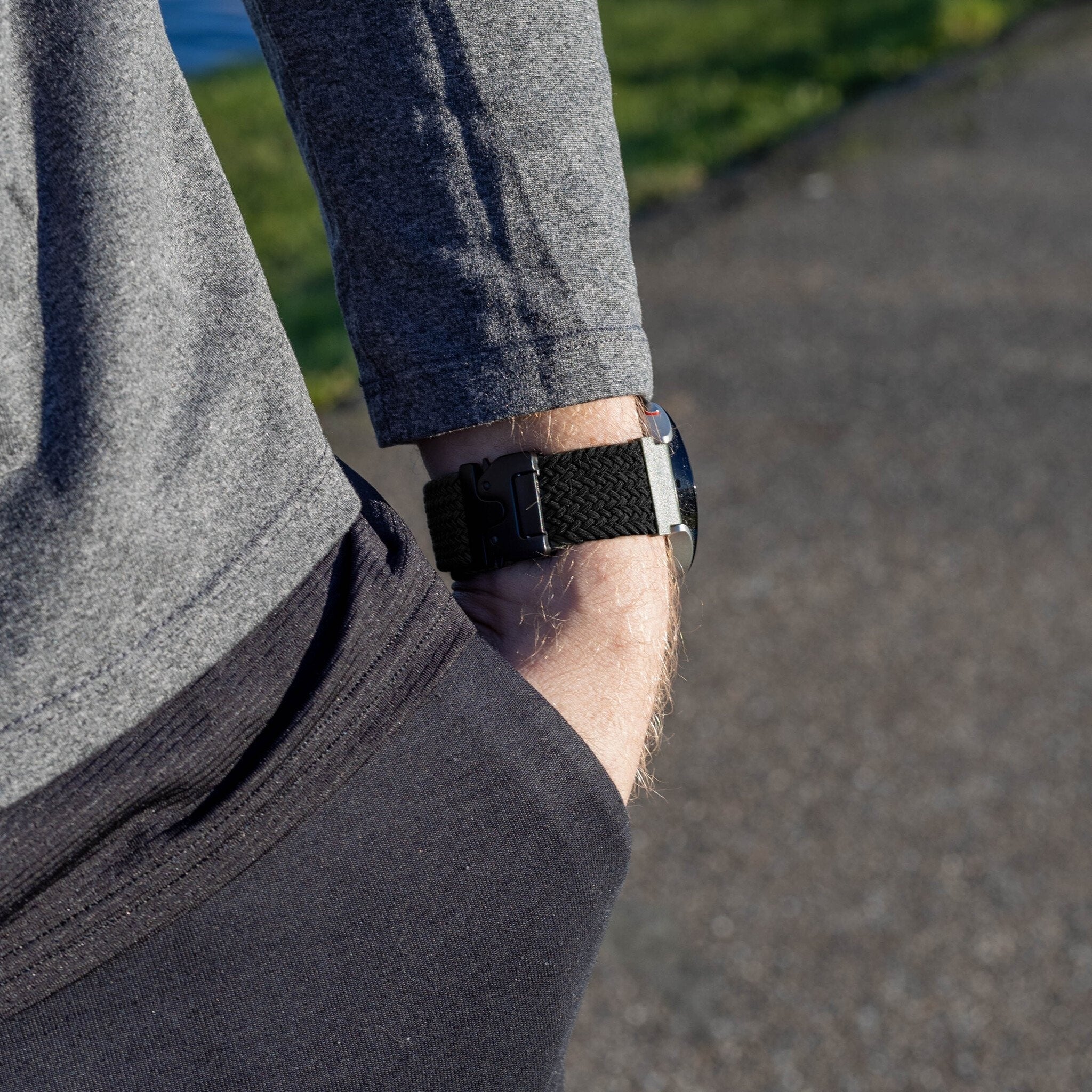 Correa tejida con P-hebilla Oppo Watch X2 (negro)