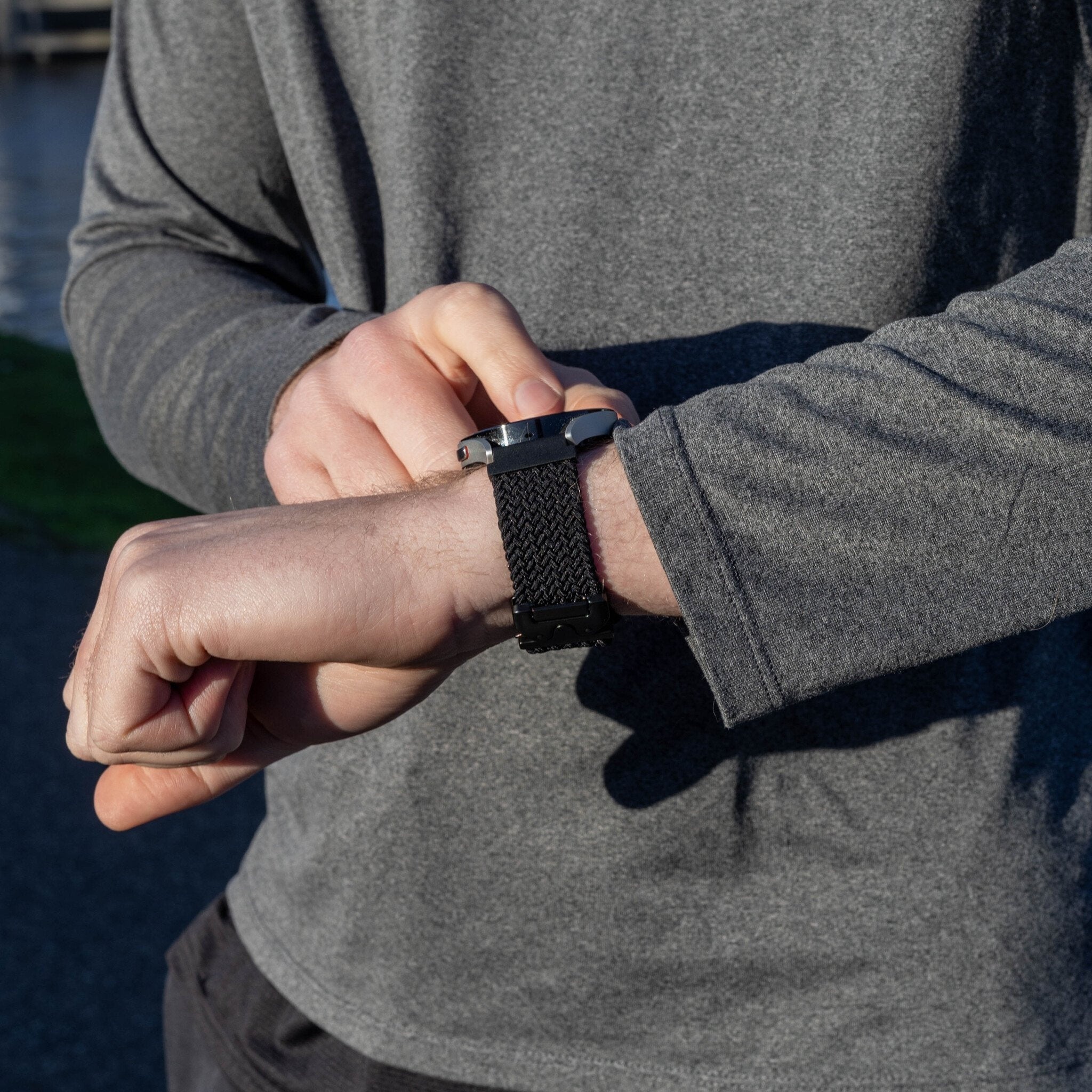 Correa tejida con P-hebilla Oppo Watch X2 (negro)