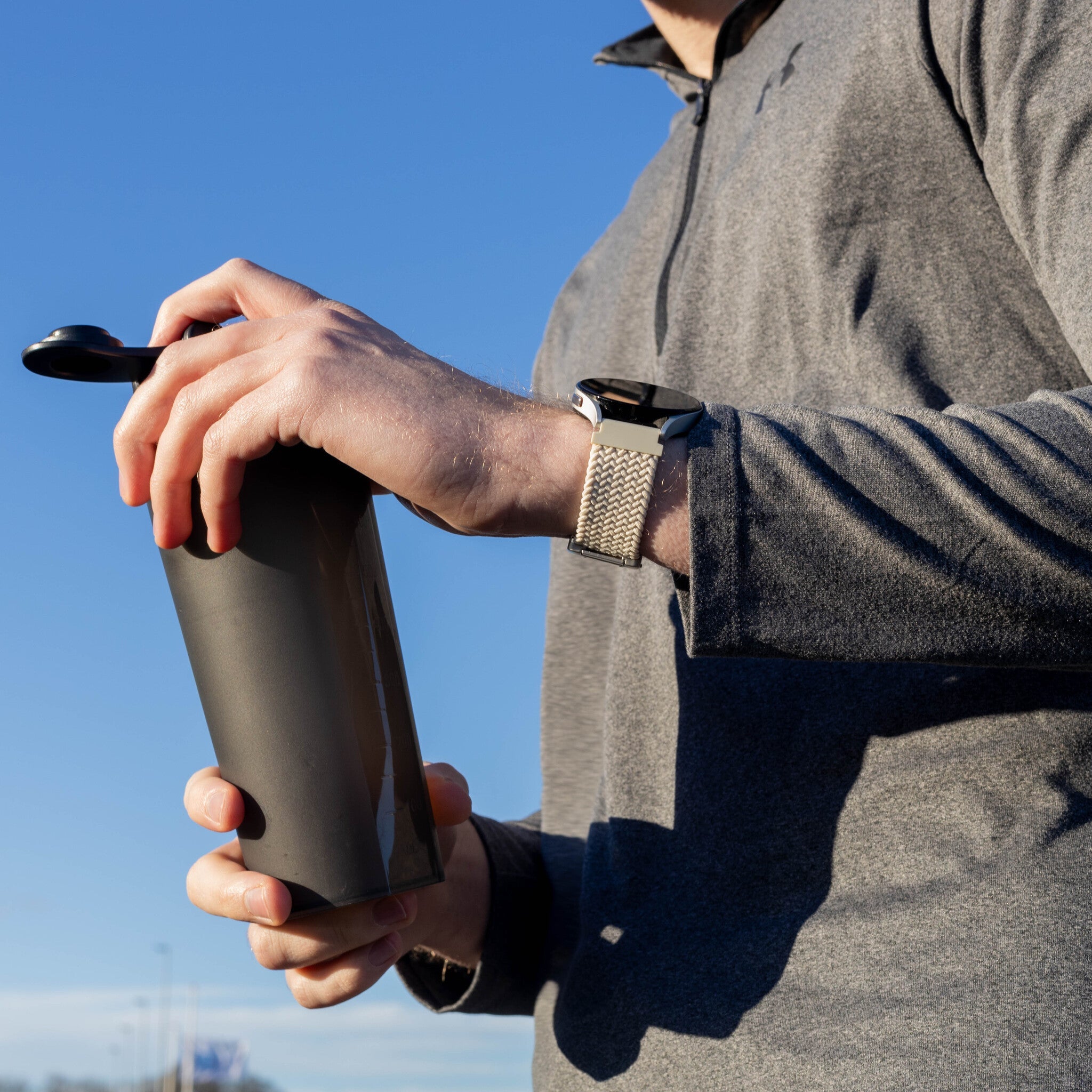 Garmin Vivomove Trend Geflochtenes Armband mit P-Schnalle (Polarstern)