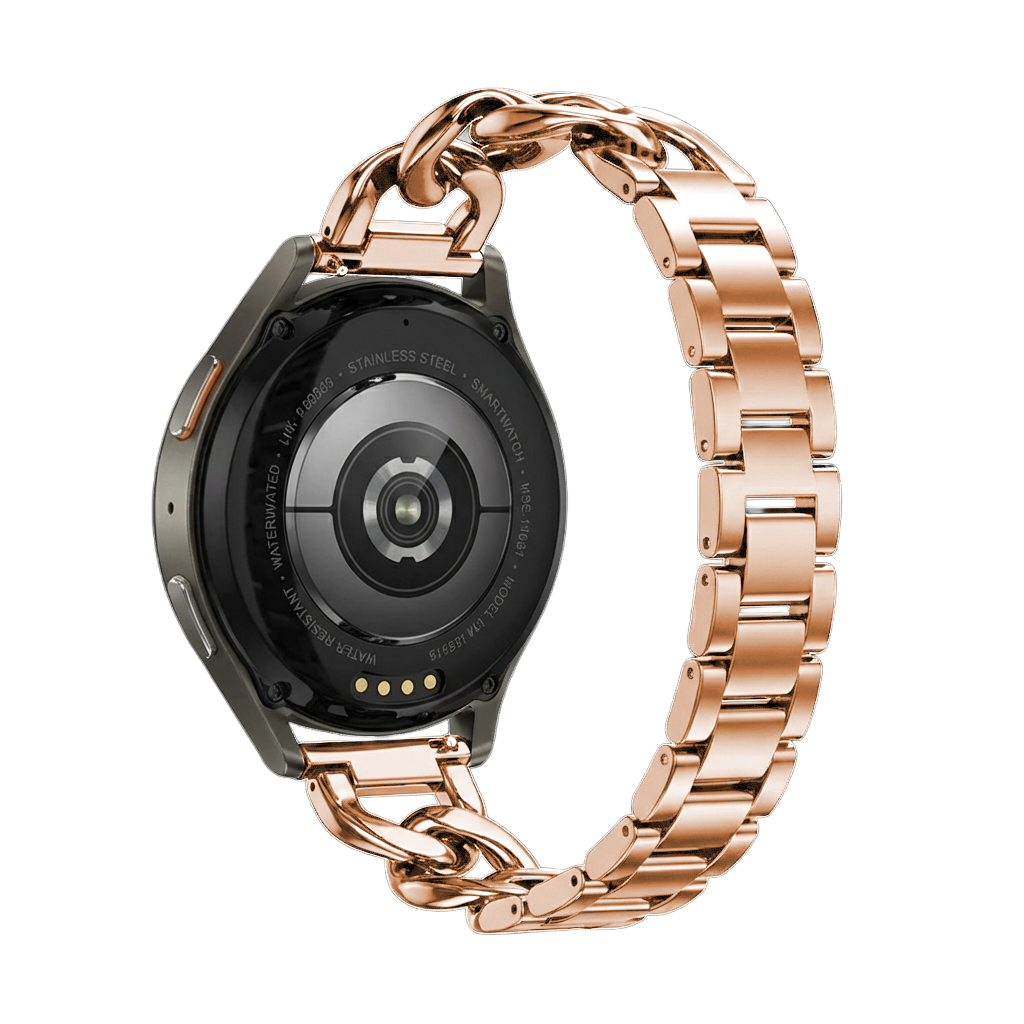 Correa cadena de acero Huawei Watch GT 2 42mm (oro rosa)