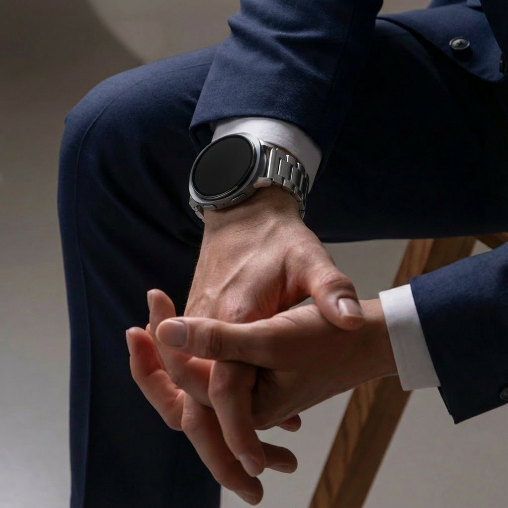 Samsung Galaxy Watch 8 - 44mm Titanium Strap (Silver)