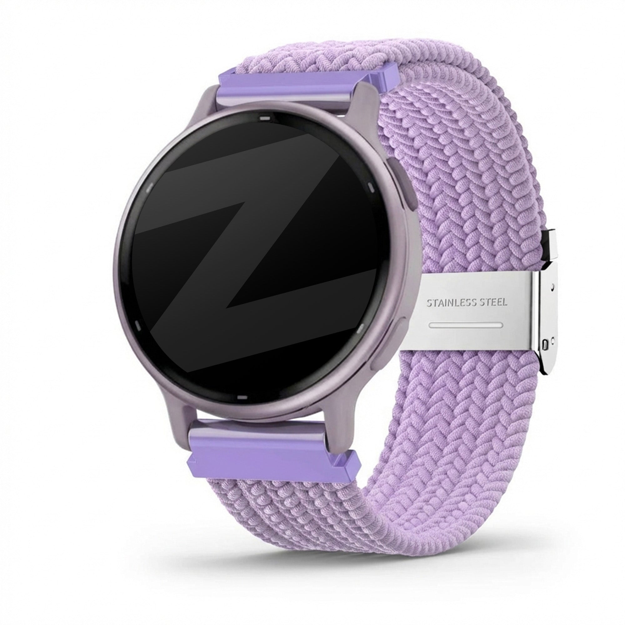 Bandz Garmin Vivoactive 5 Woven Nylon Strap (Light Purple)