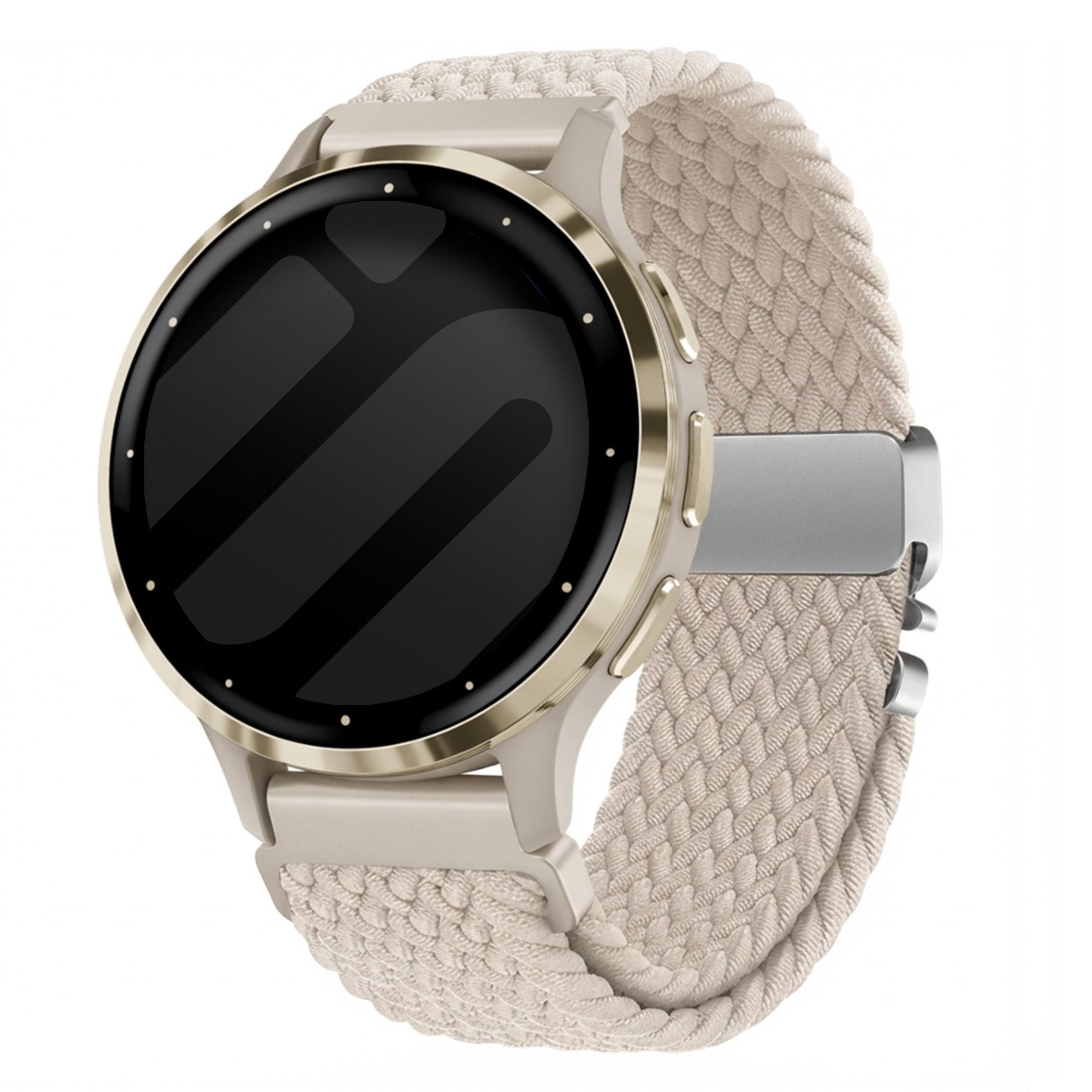 Garmin Venu 3s Braided Strap with P-Buckle (Starlight)