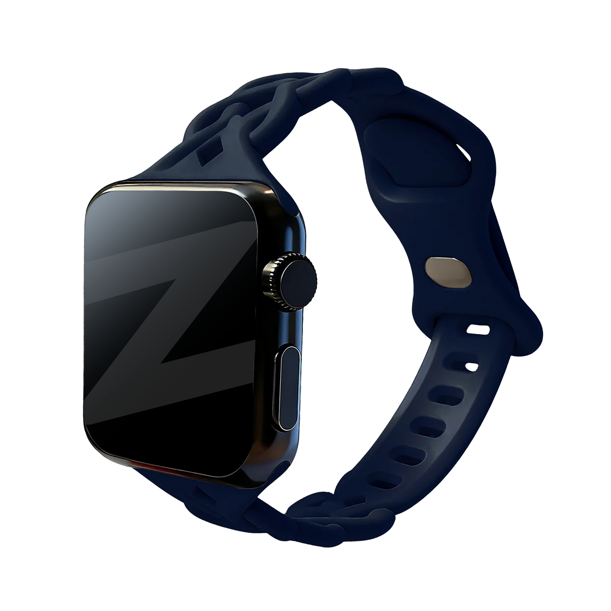 Bandz Correa silicona trenzada Apple Watch (azul oscuro)
