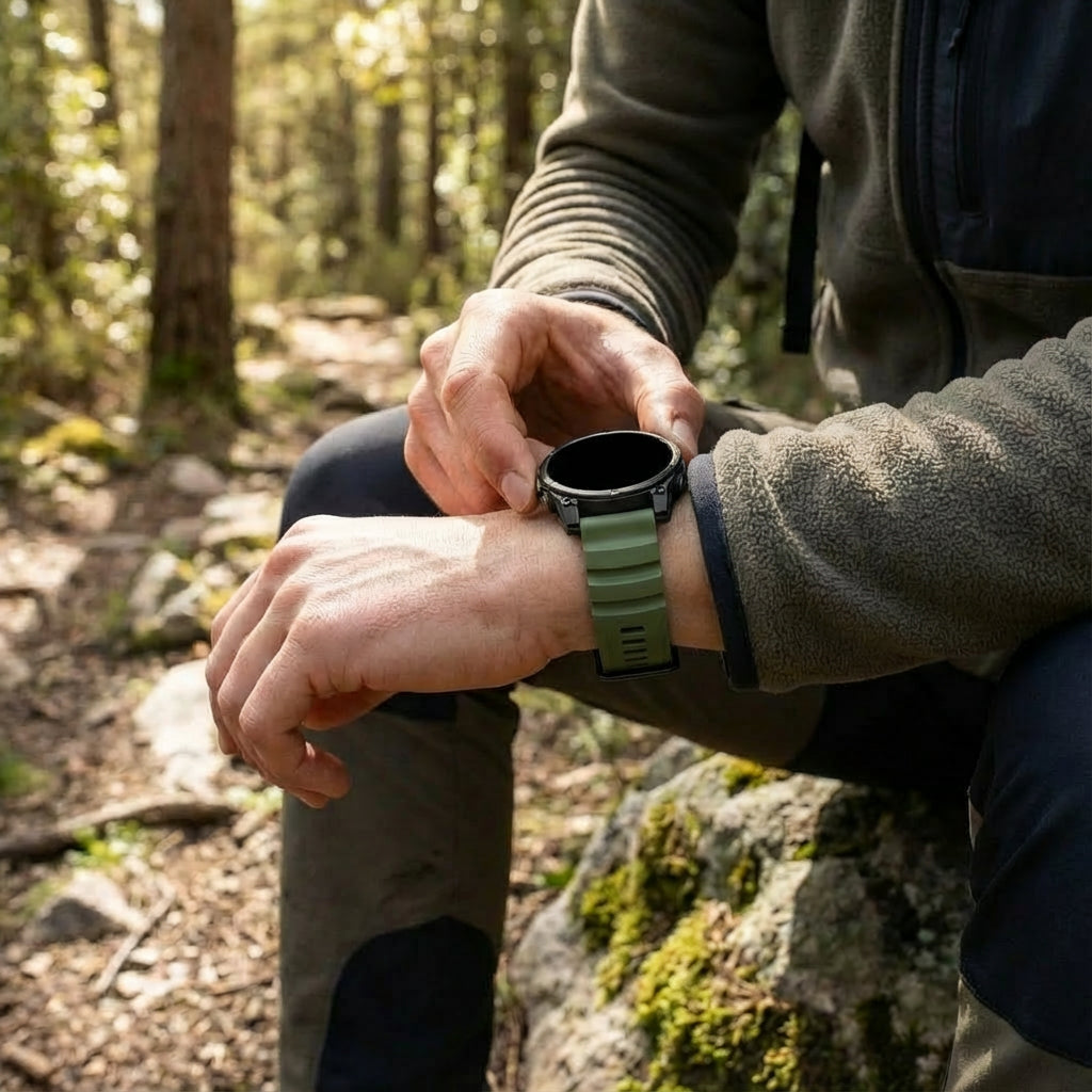 Garmin Instinct E - 45mm Trail Silicone Strap (Dark Green)