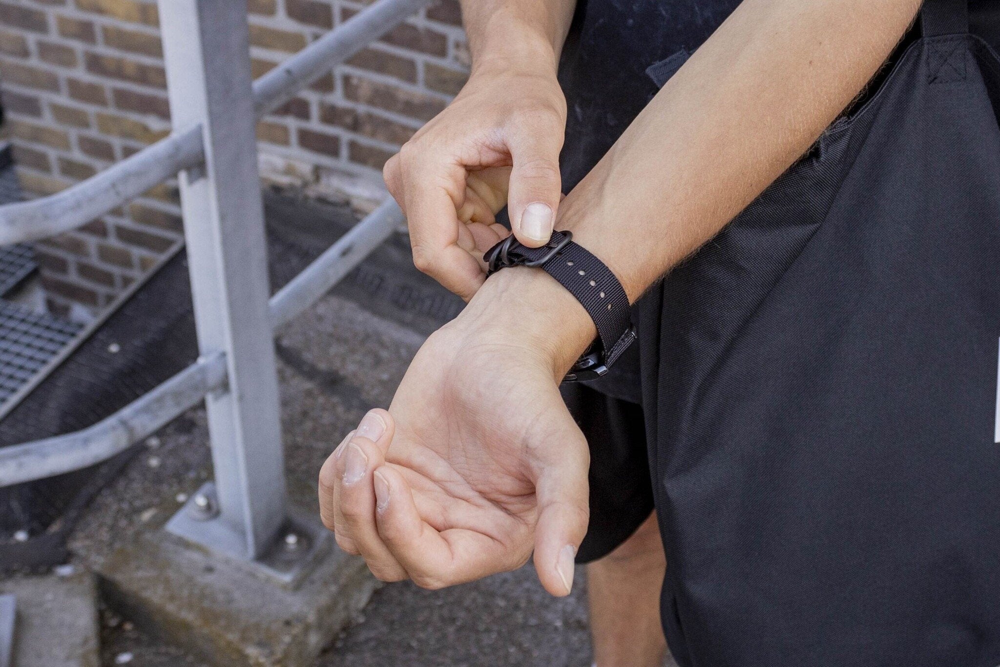 BALR Polar Grit X Pro Nylon Strap with Buckle (Black)