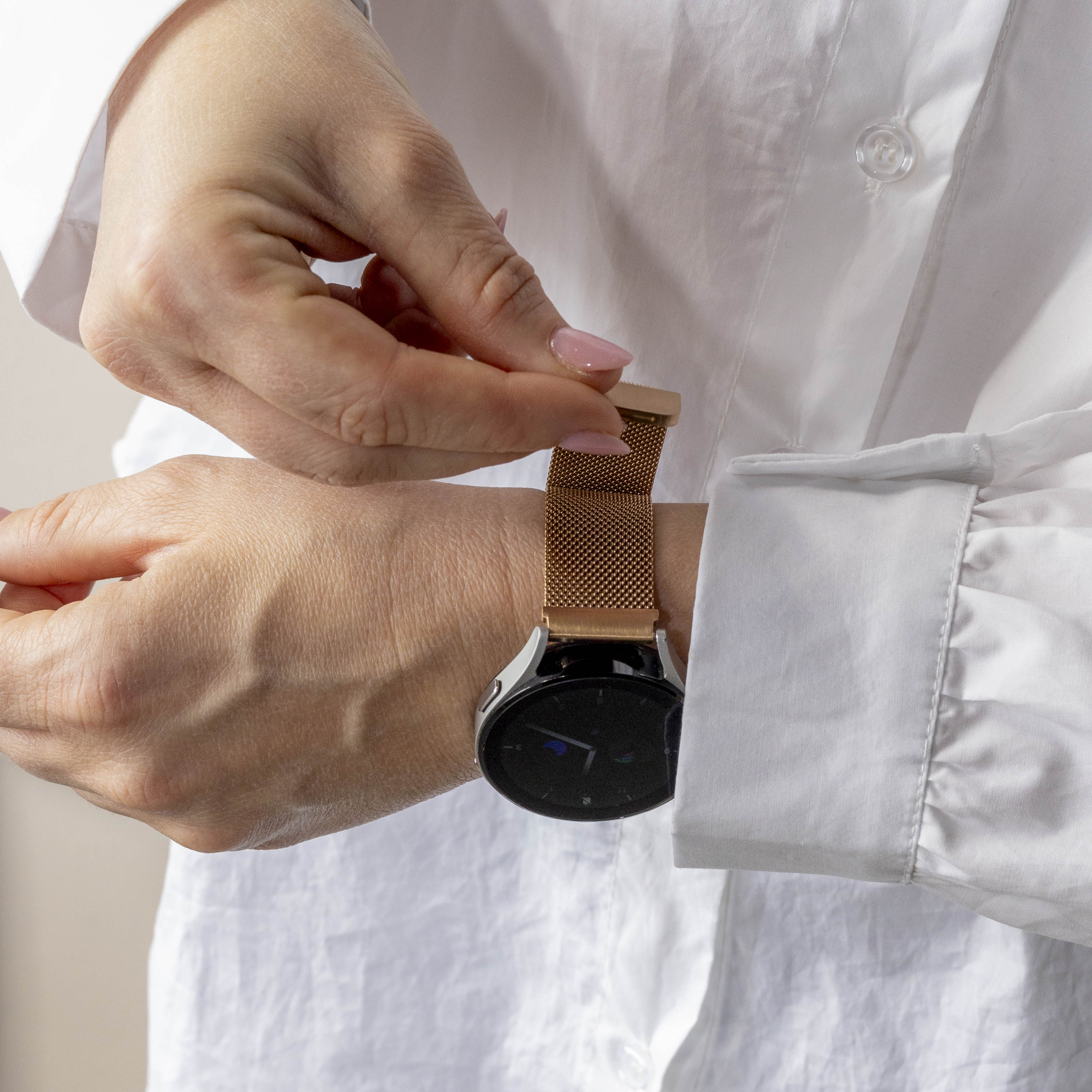 Watch Strap 20mm Milanese - Quick Release (Rose Gold)