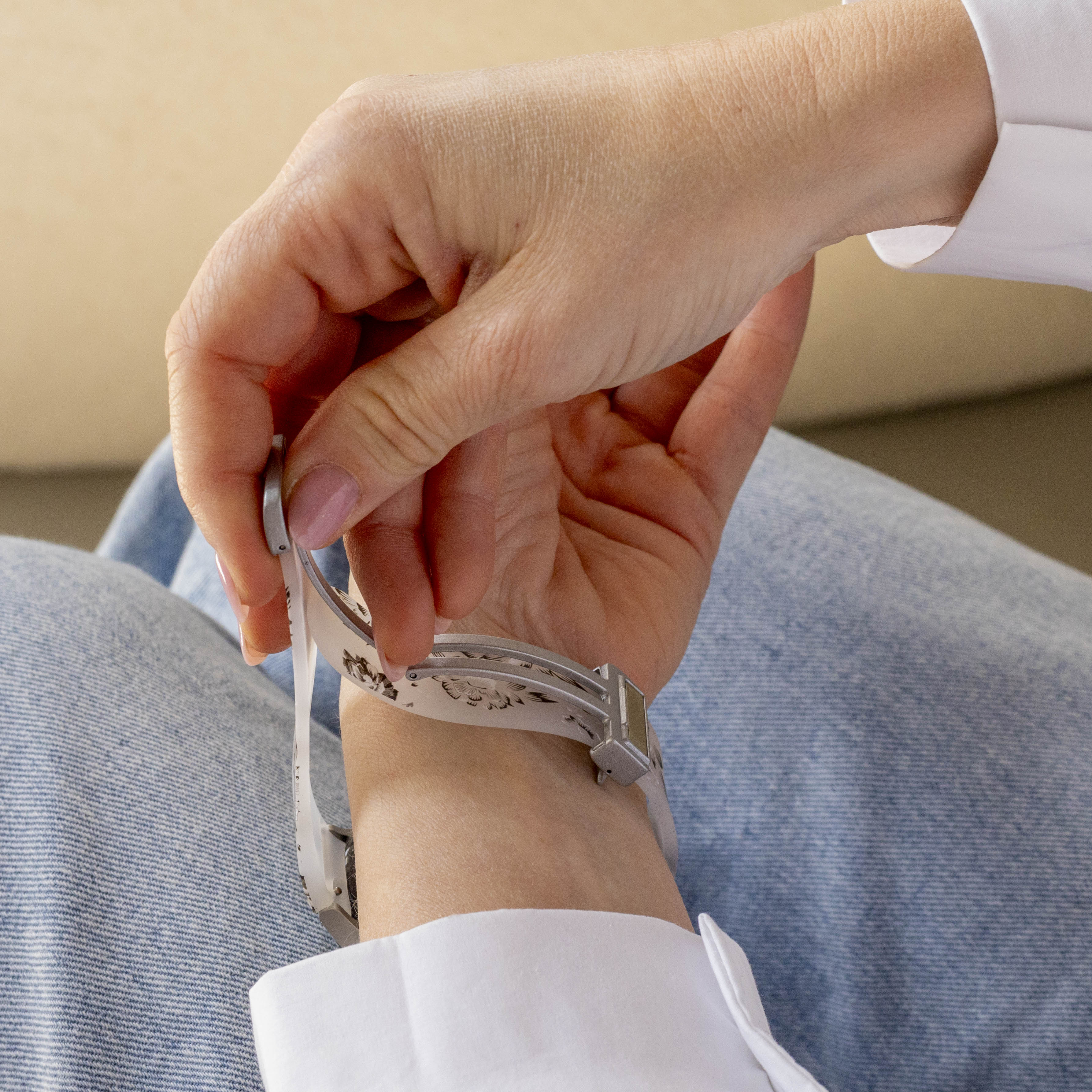 Transparent Flower Samsung Galaxy Watch 5 44mm Magnetic Strap