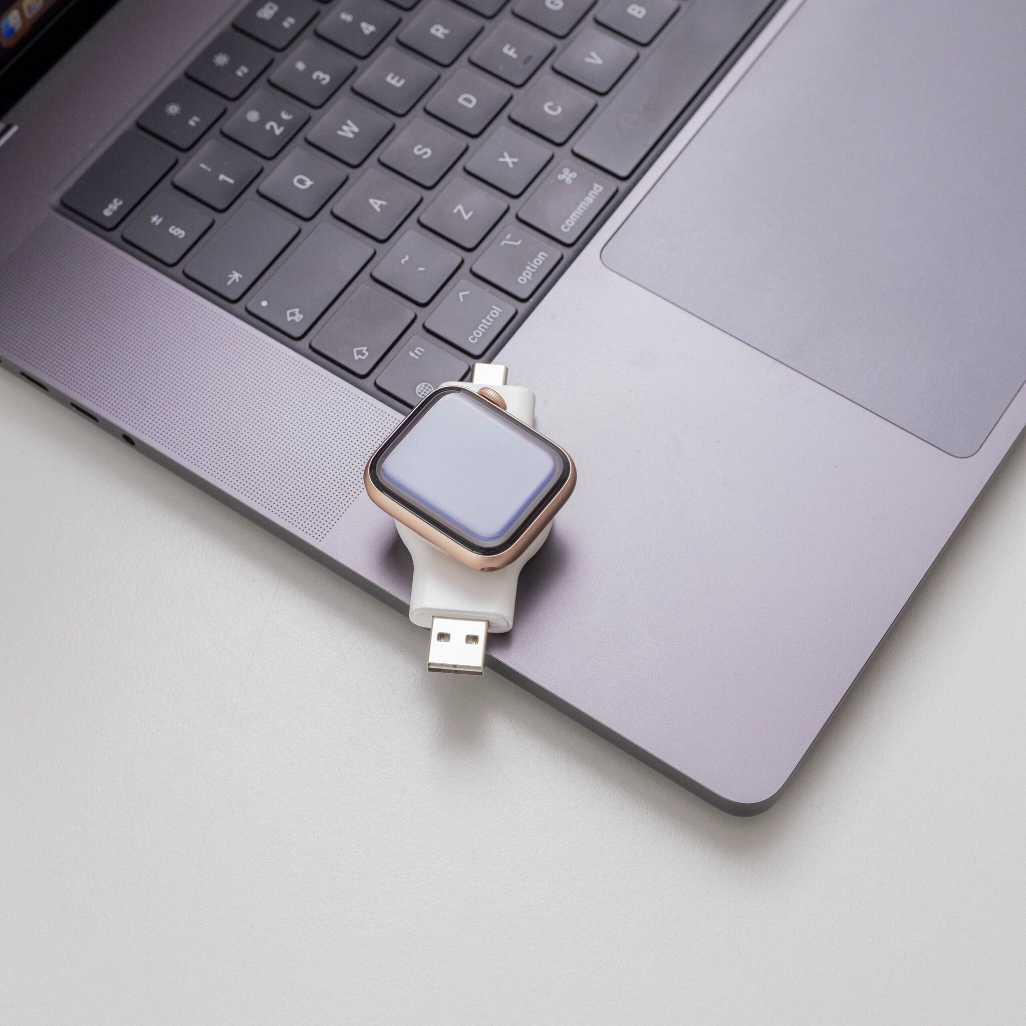 Apple Watch Mini Ladegerät mit USB-A & USB-C Anschluss Anschluss