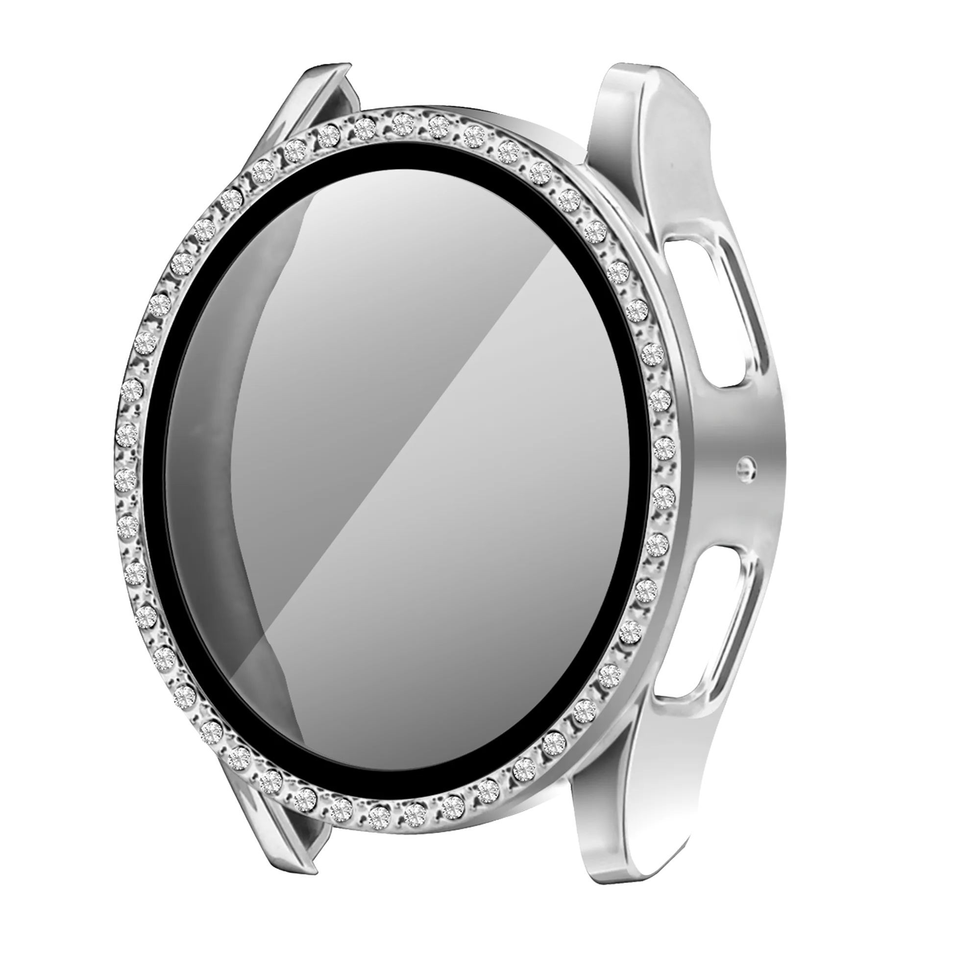 Samsung Galaxy Watch 7 - 40mm Diamond hoesje met glas (zilver)