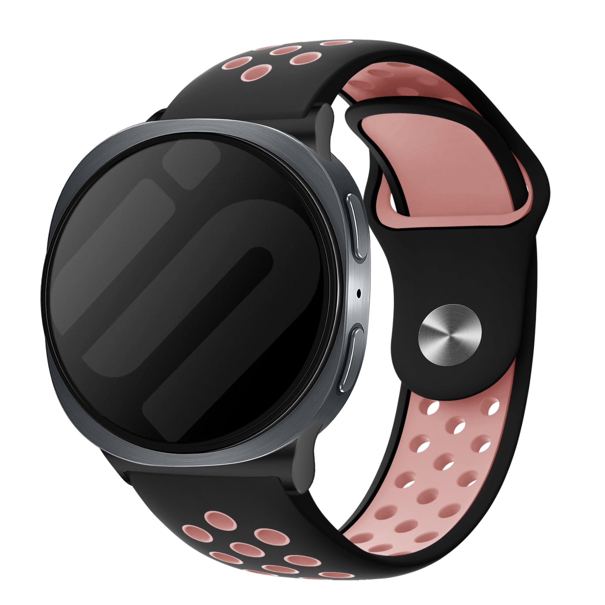 Samsung Galaxy Watch 8 - 44mm Sportarmband (Schwarz/Rosa)