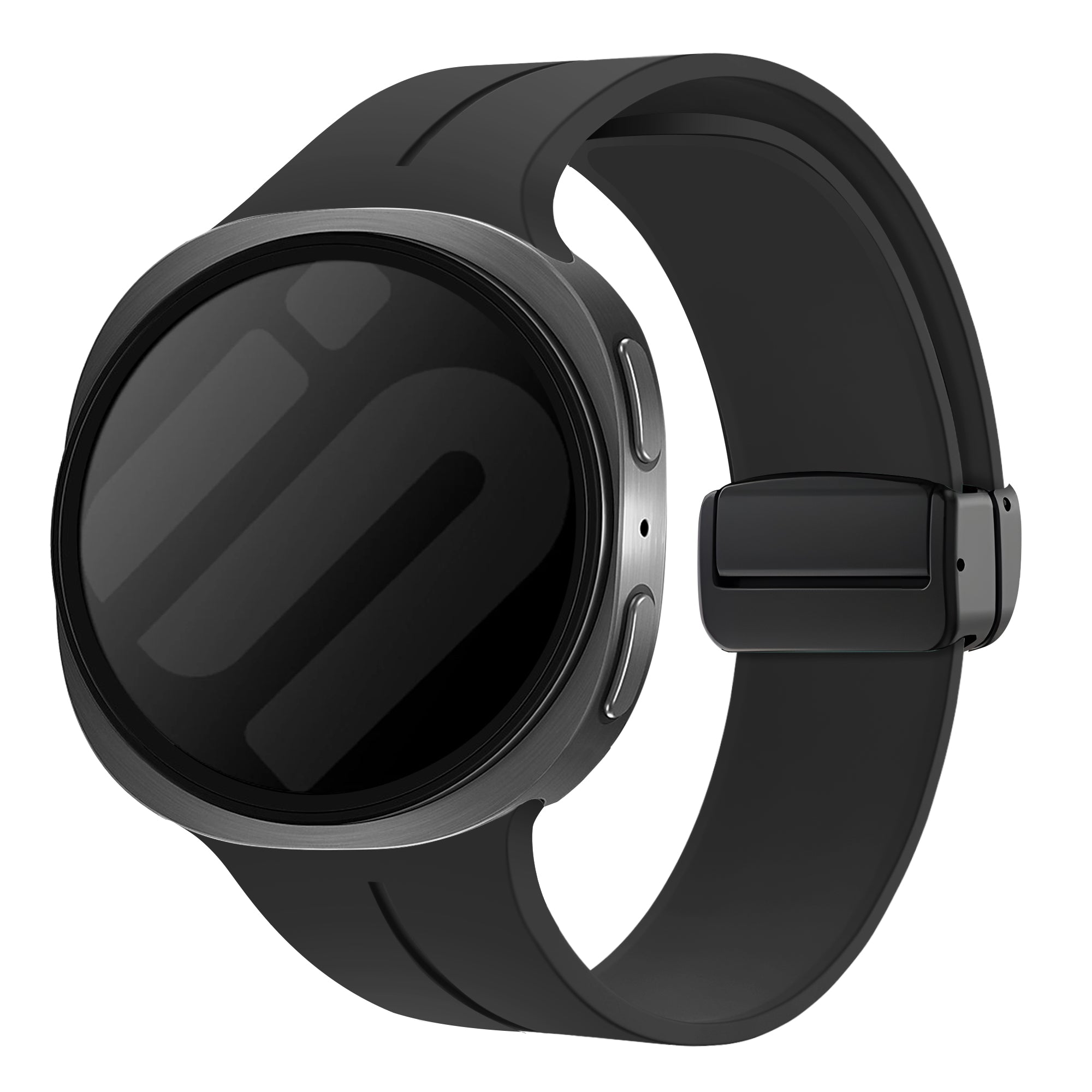 Samsung Galaxy Watch 8 - 40mm D-Buckle Silicone Strap (Black)