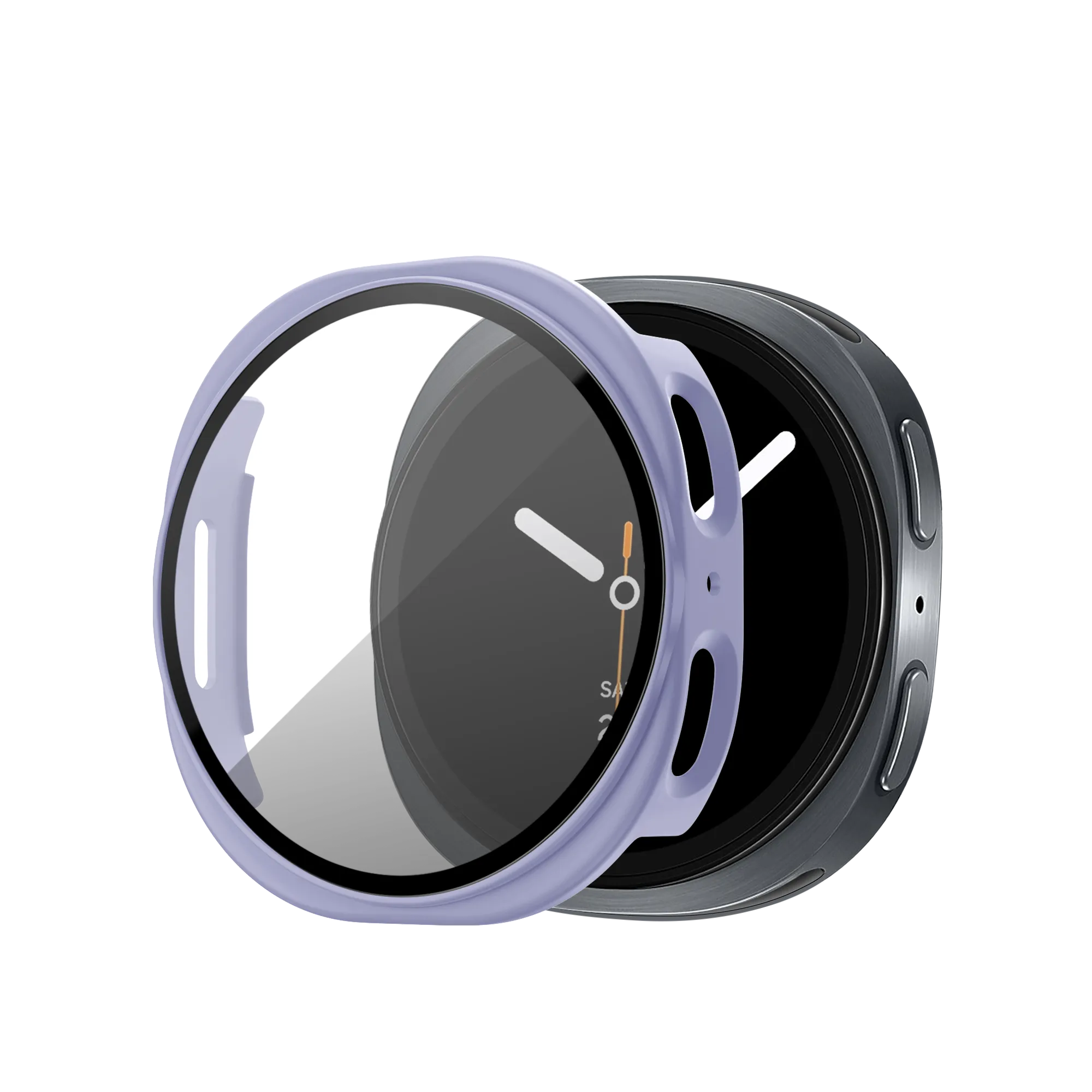Bandz Samsung Galaxy Watch 8 - 40mm PC hoesje met glas (paars)
