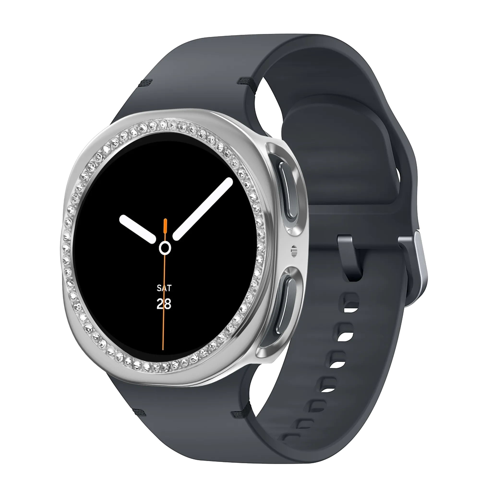 Samsung Galaxy Watch 8 - 40mm Diamond PC hoesje (zilver)